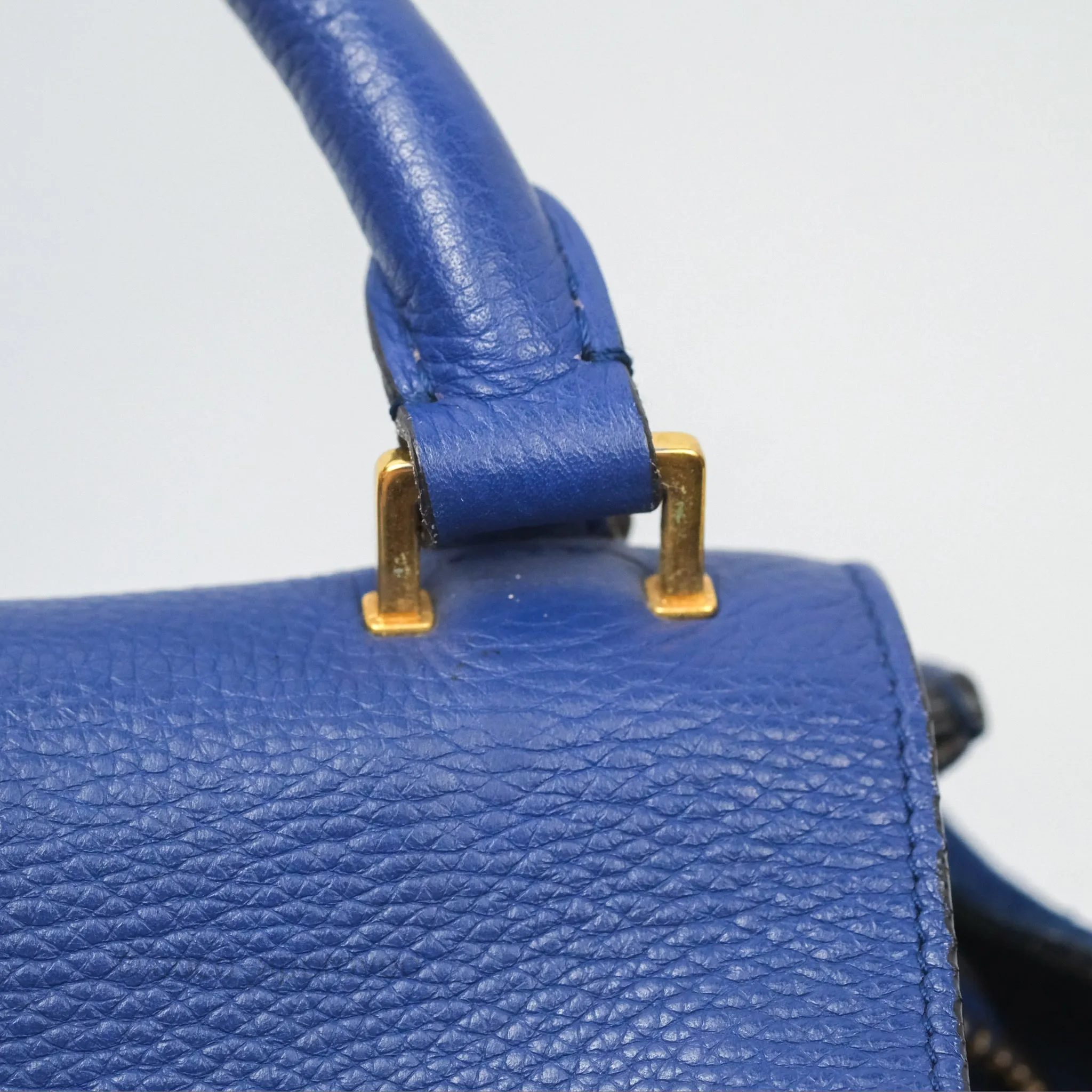 Celine Small Sleek Trapeze Blue Calfskin