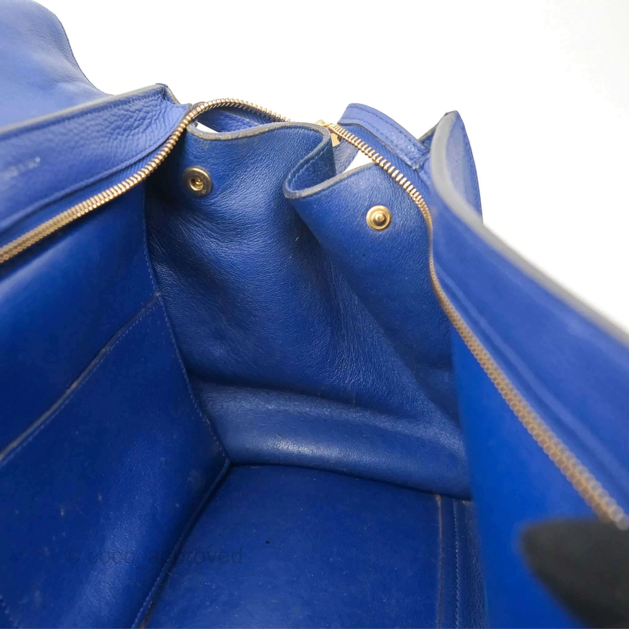 Celine Small Sleek Trapeze Blue Calfskin