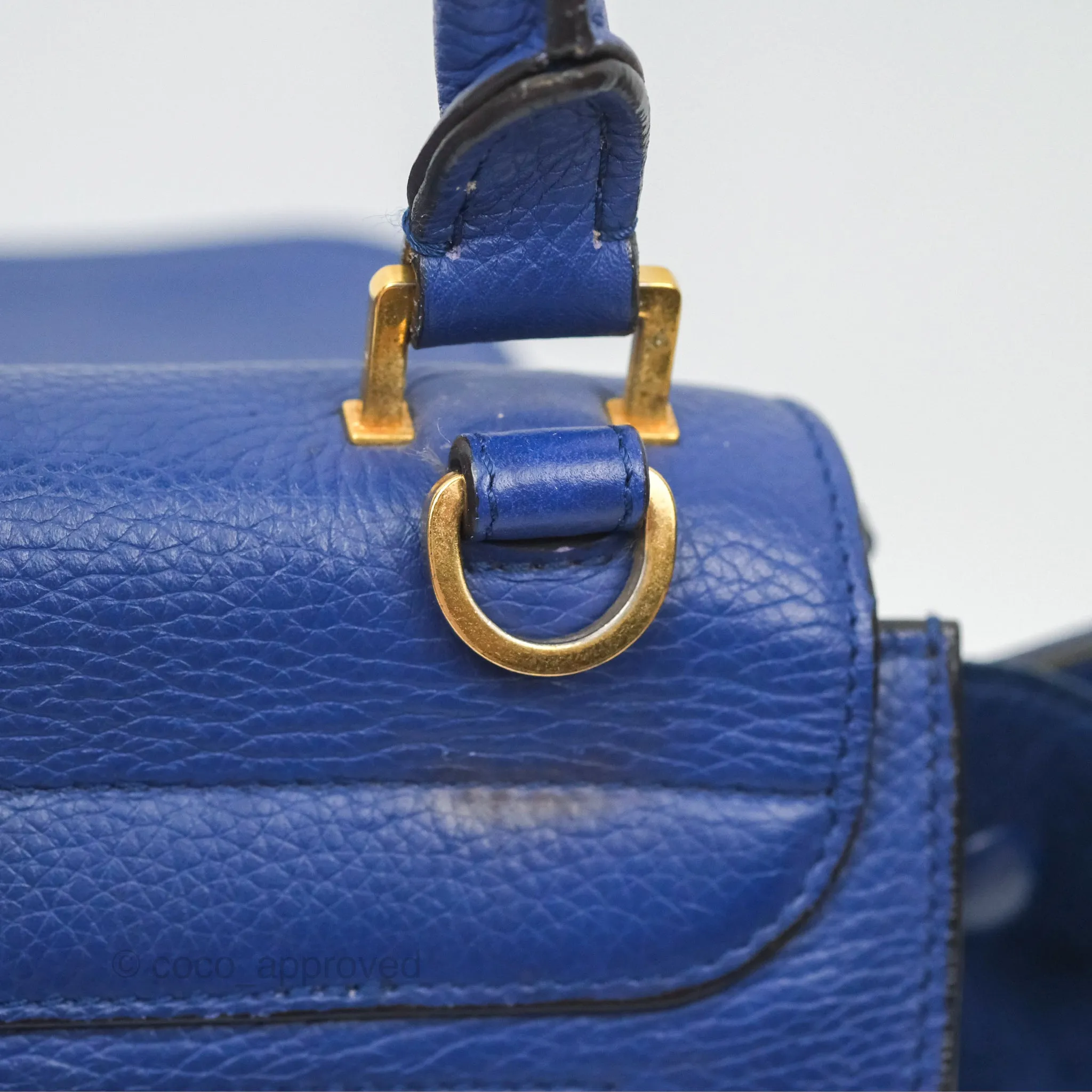 Celine Small Sleek Trapeze Blue Calfskin
