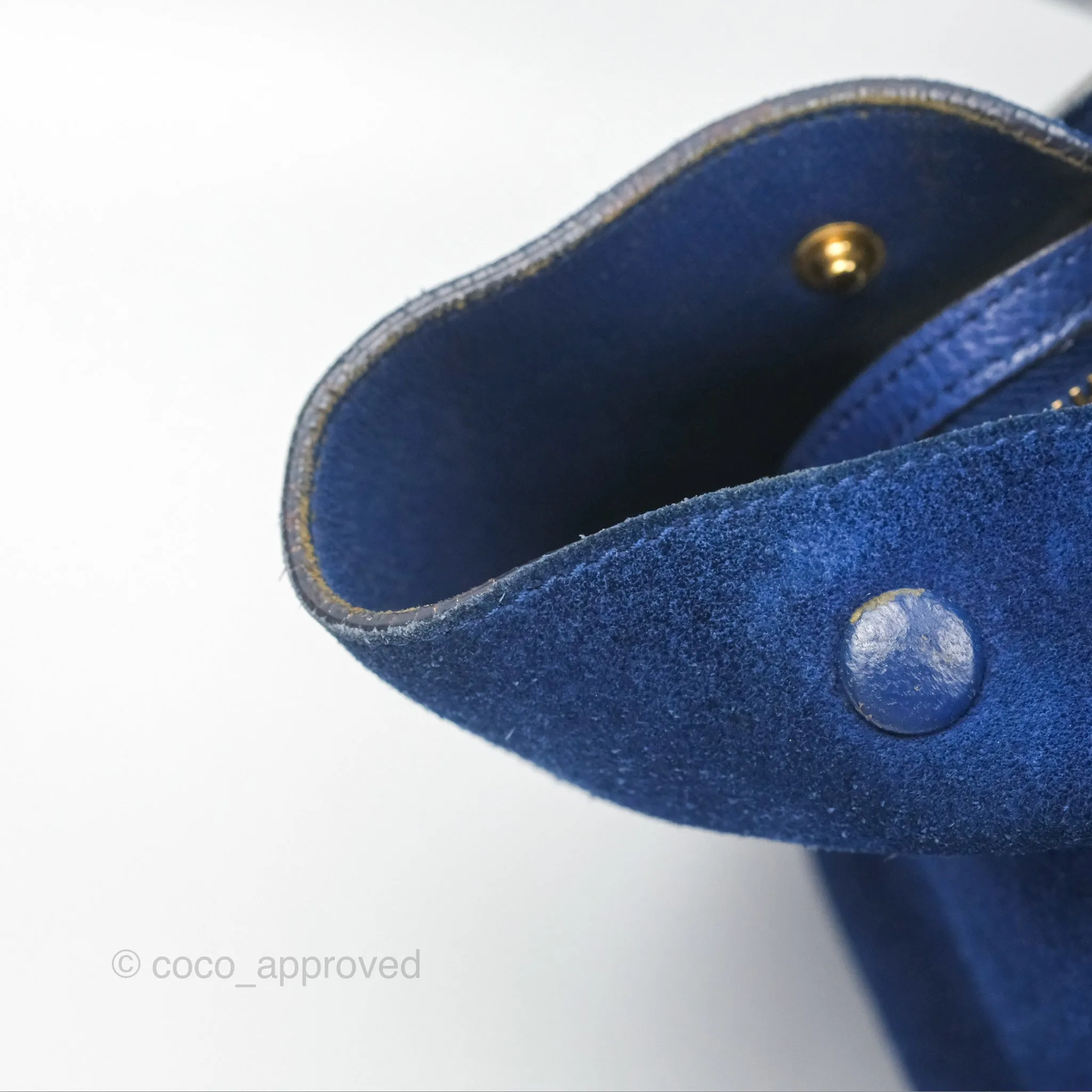 Celine Small Sleek Trapeze Blue Calfskin
