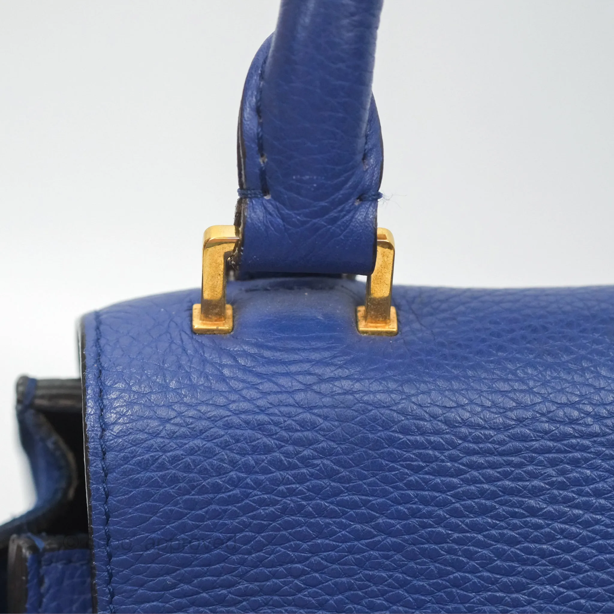Celine Small Sleek Trapeze Blue Calfskin