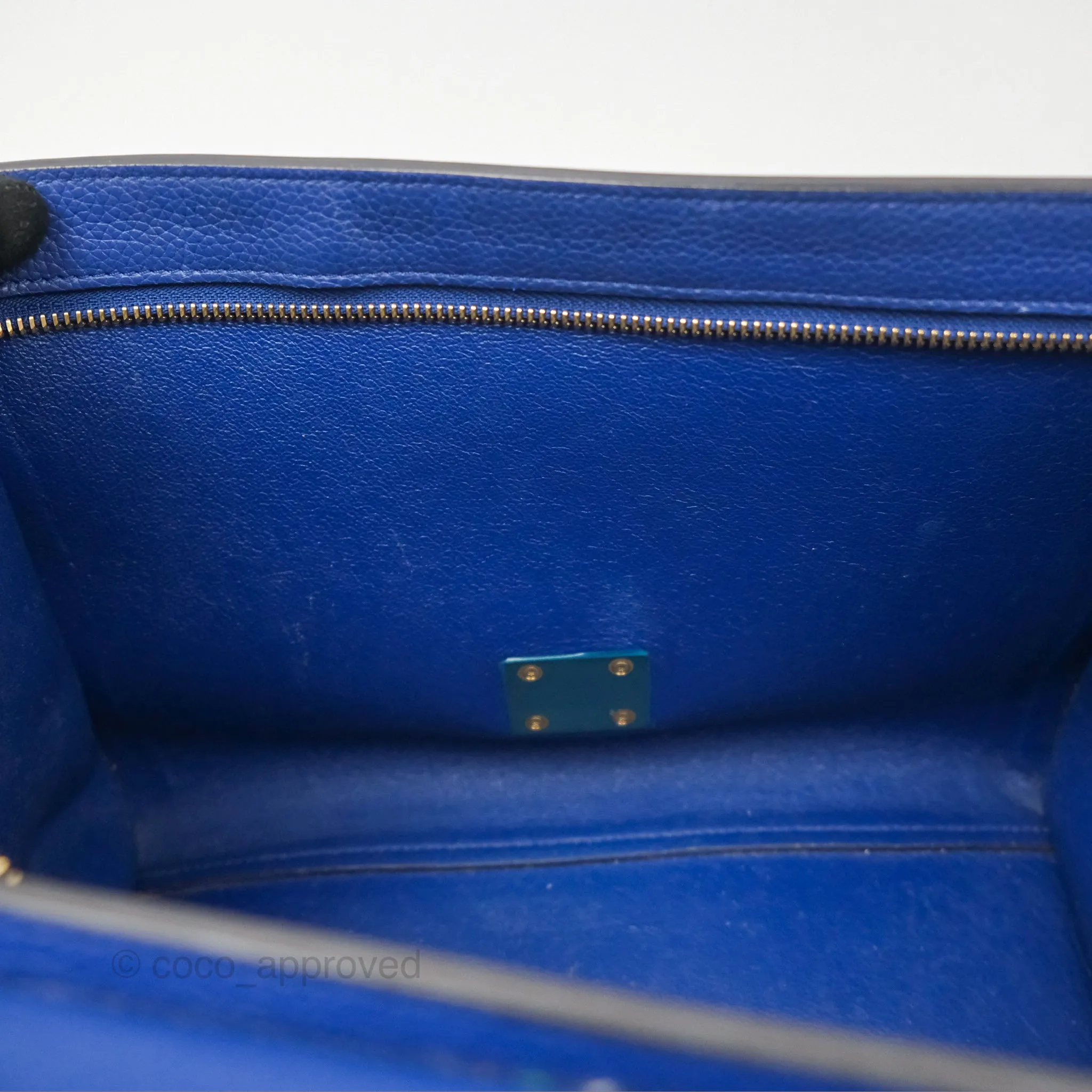 Celine Small Sleek Trapeze Blue Calfskin