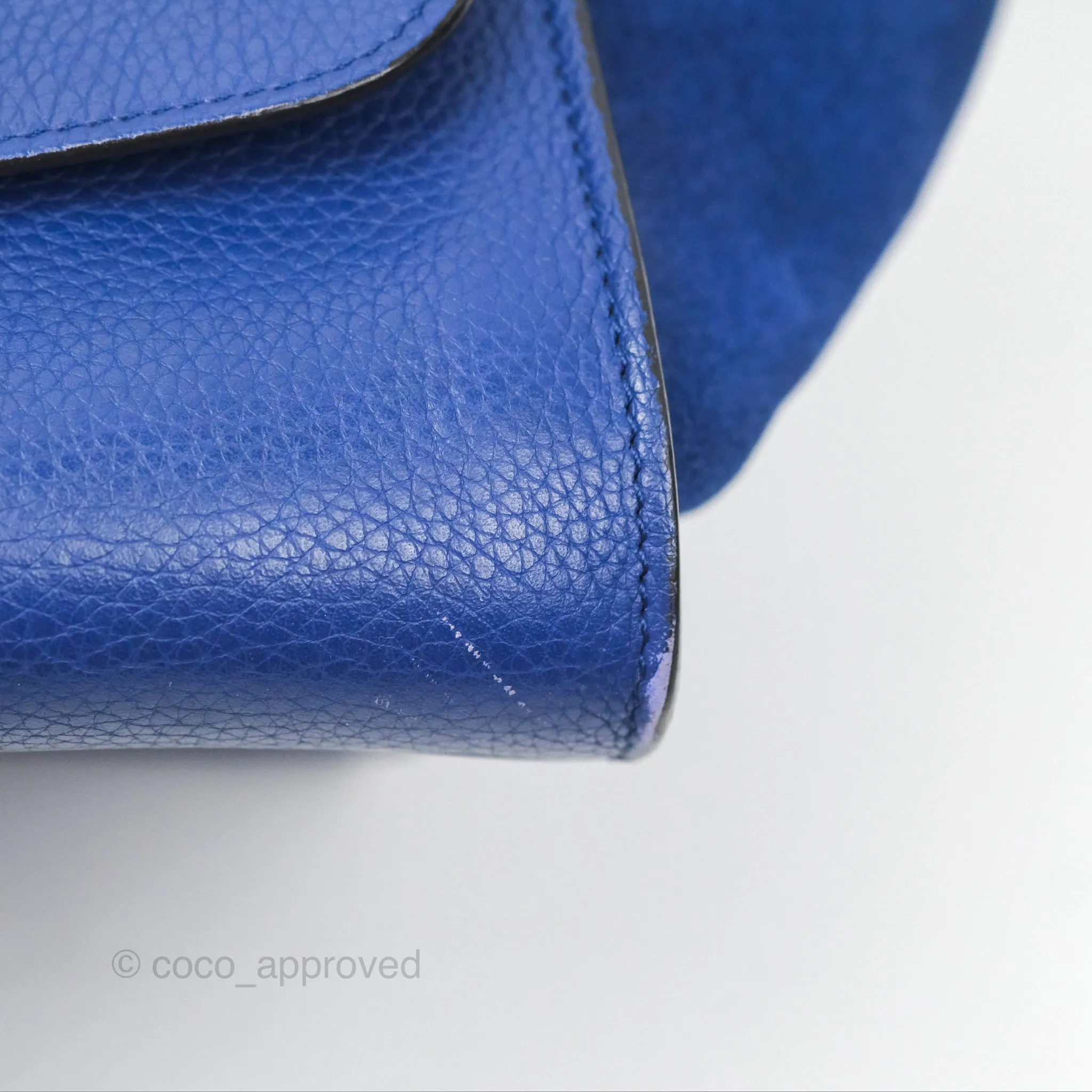 Celine Small Sleek Trapeze Blue Calfskin
