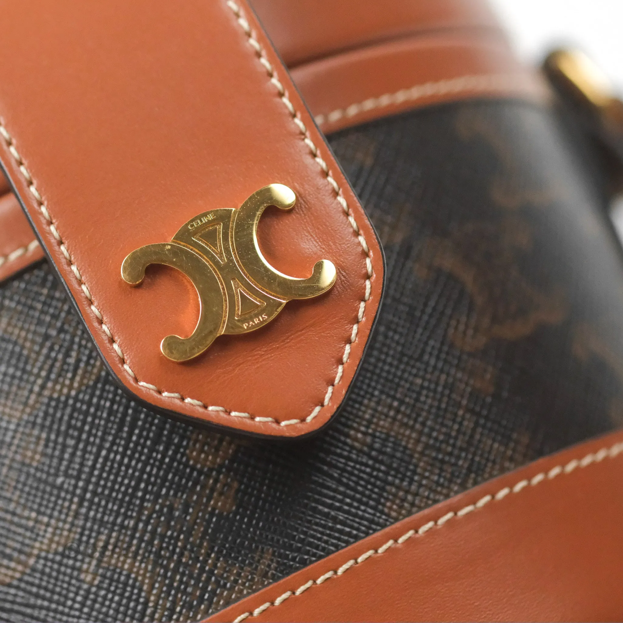 Celine Small Tambour Triomphe Canvas