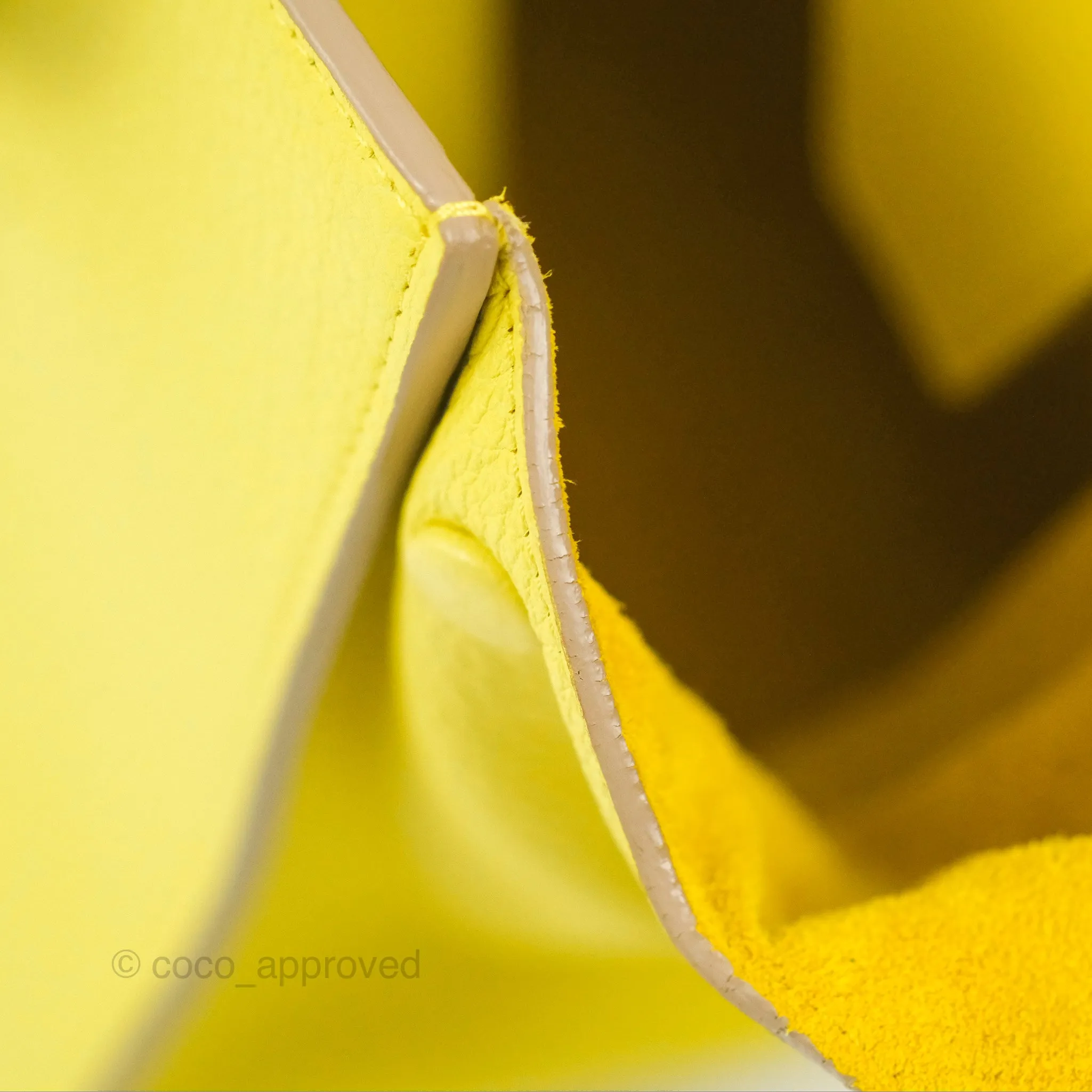 Celine Small Tie Knot Bag Yellow Grained Leather