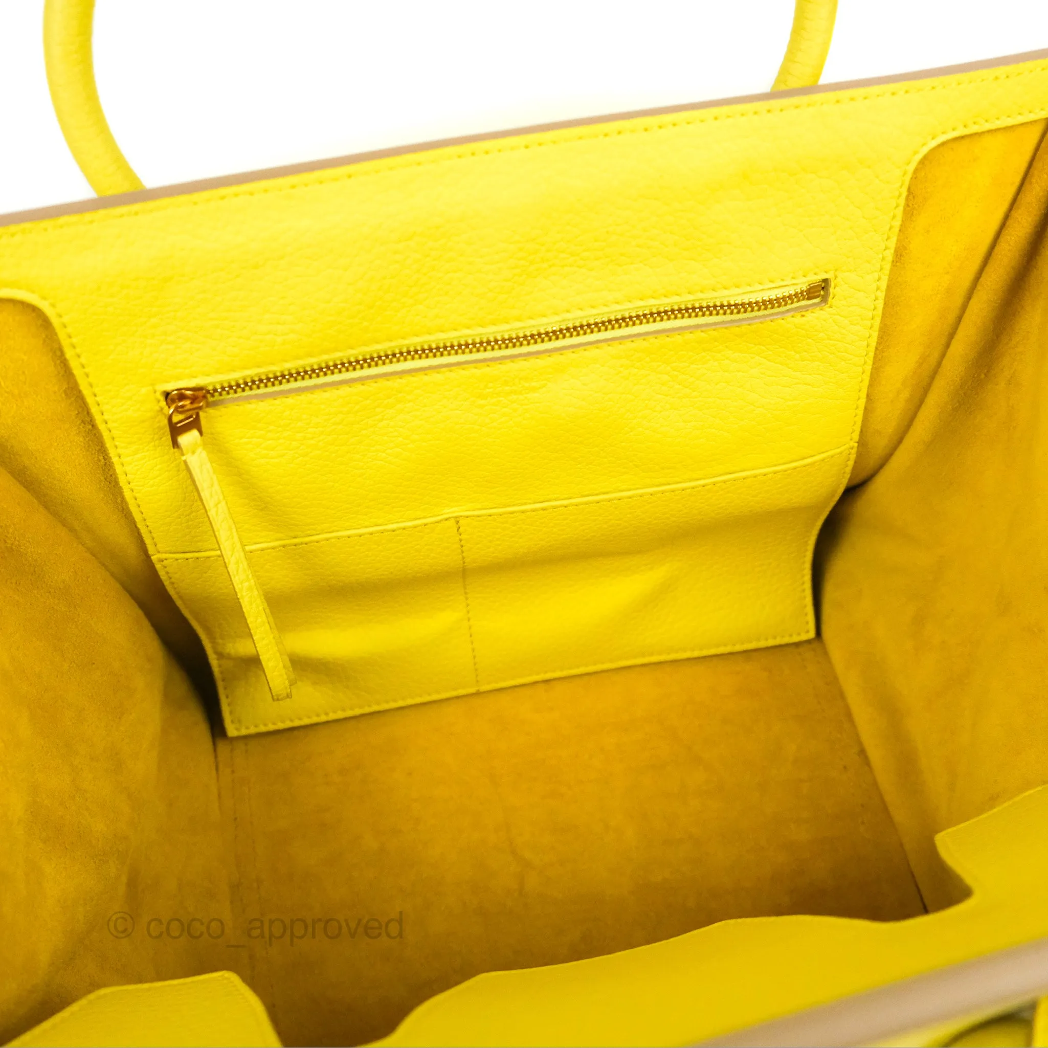 Celine Small Tie Knot Bag Yellow Grained Leather
