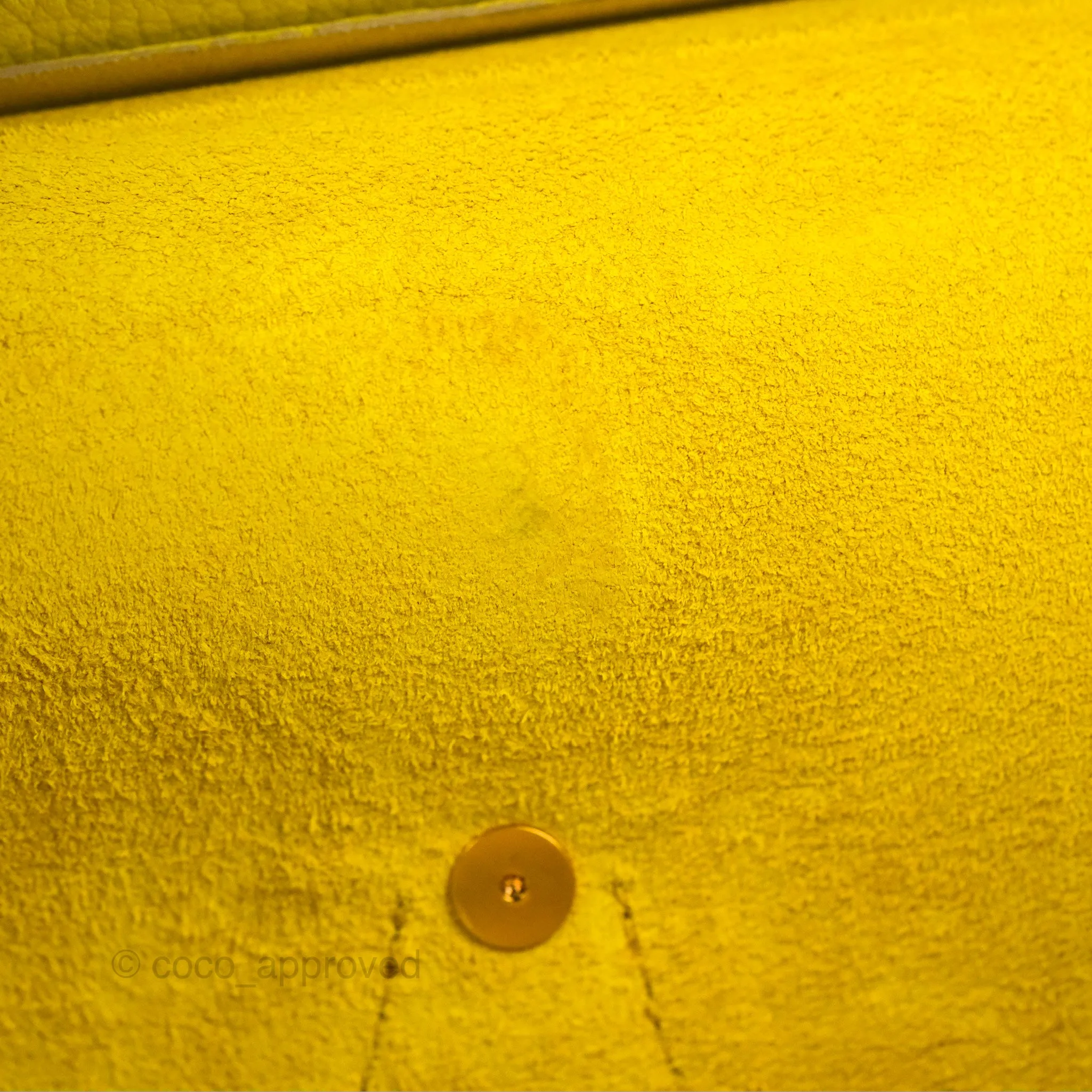 Celine Small Tie Knot Bag Yellow Grained Leather
