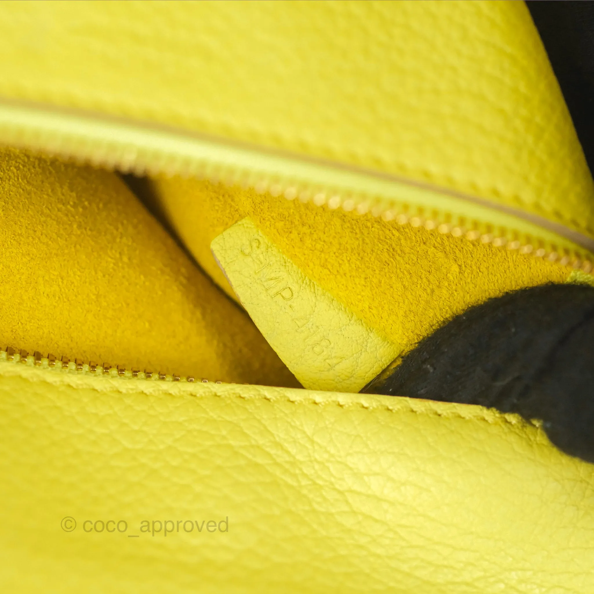 Celine Small Tie Knot Bag Yellow Grained Leather