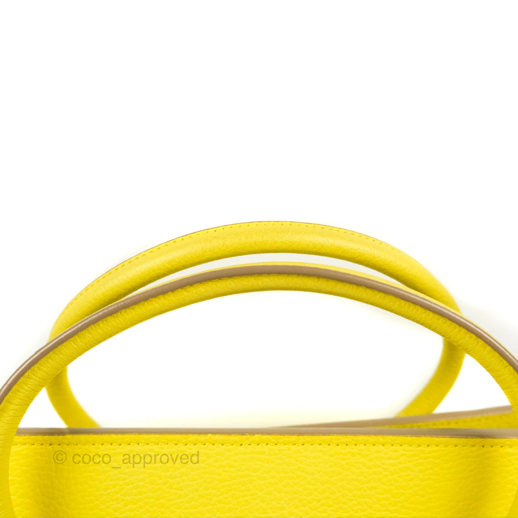 Celine Small Tie Knot Bag Yellow Grained Leather