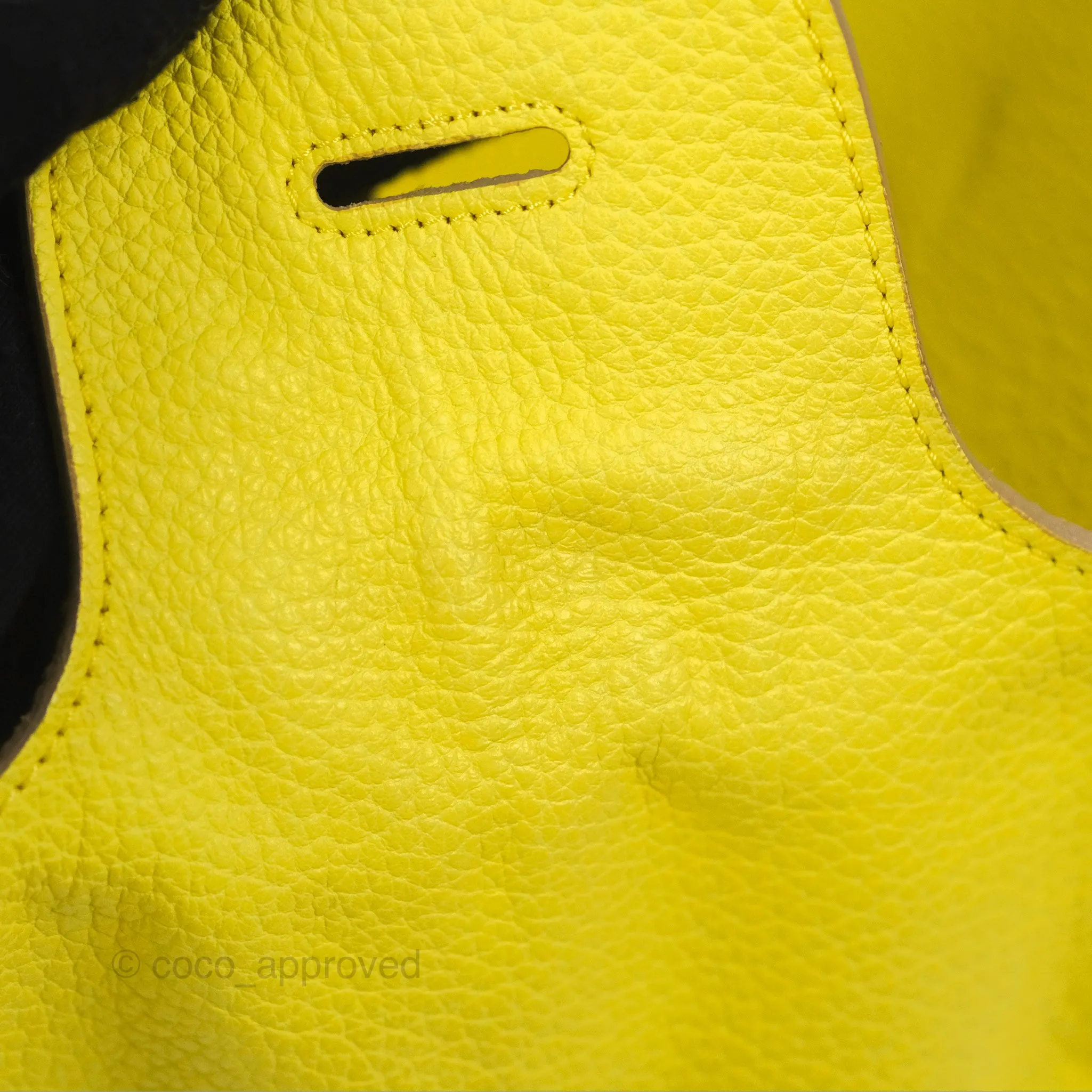 Celine Small Tie Knot Bag Yellow Grained Leather