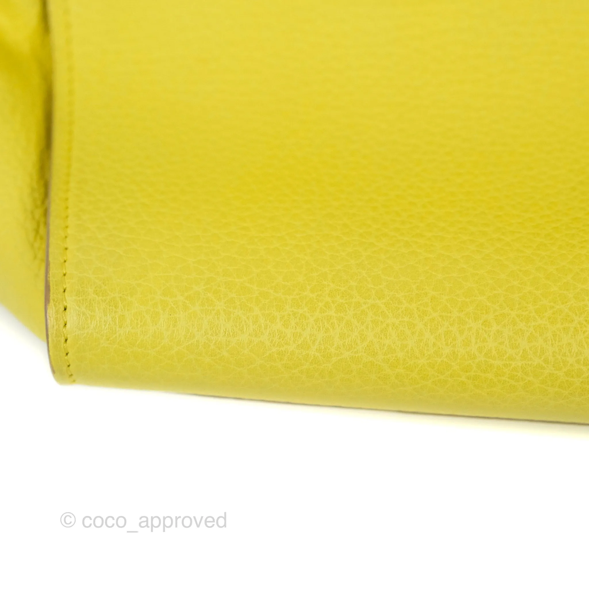 Celine Small Tie Knot Bag Yellow Grained Leather