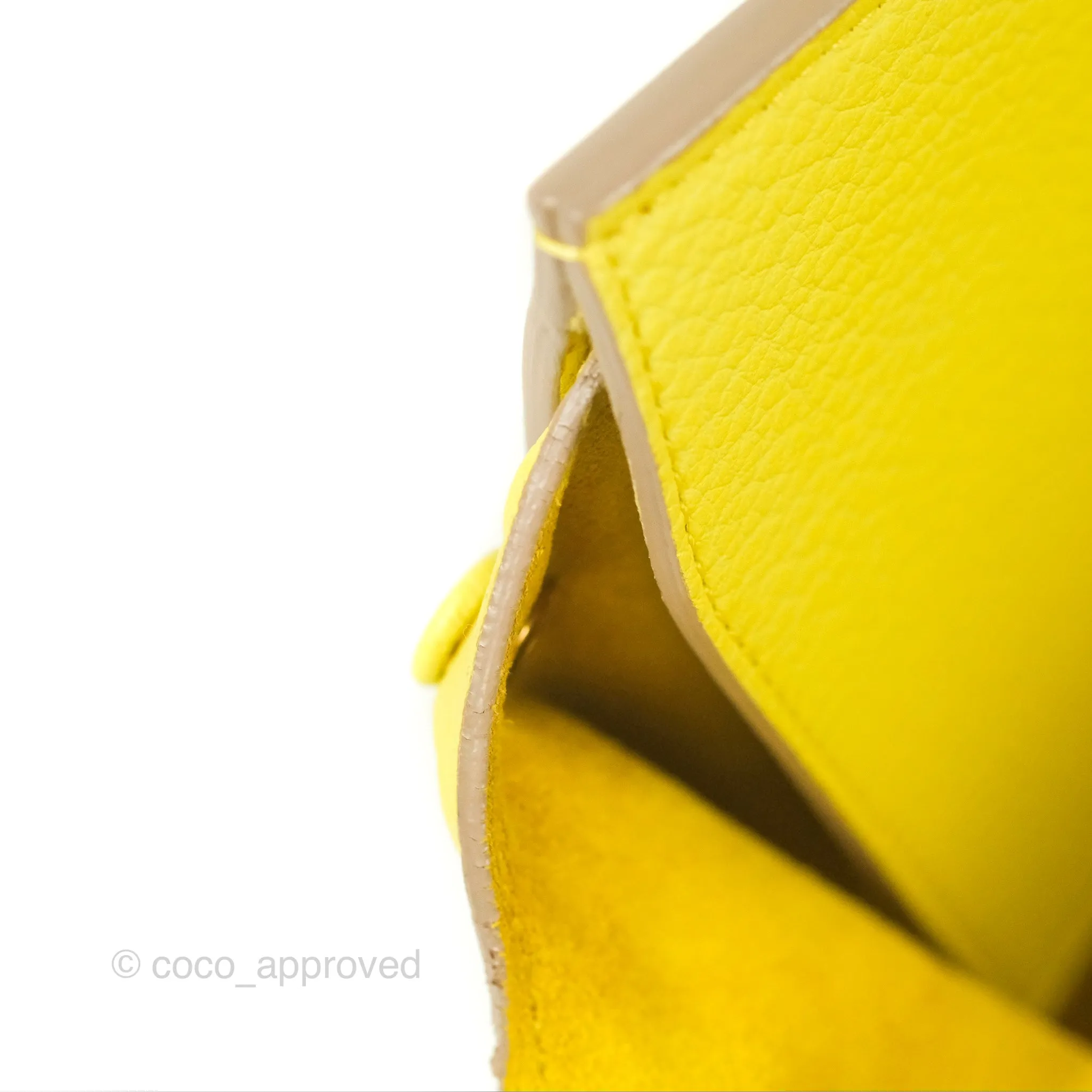 Celine Small Tie Knot Bag Yellow Grained Leather