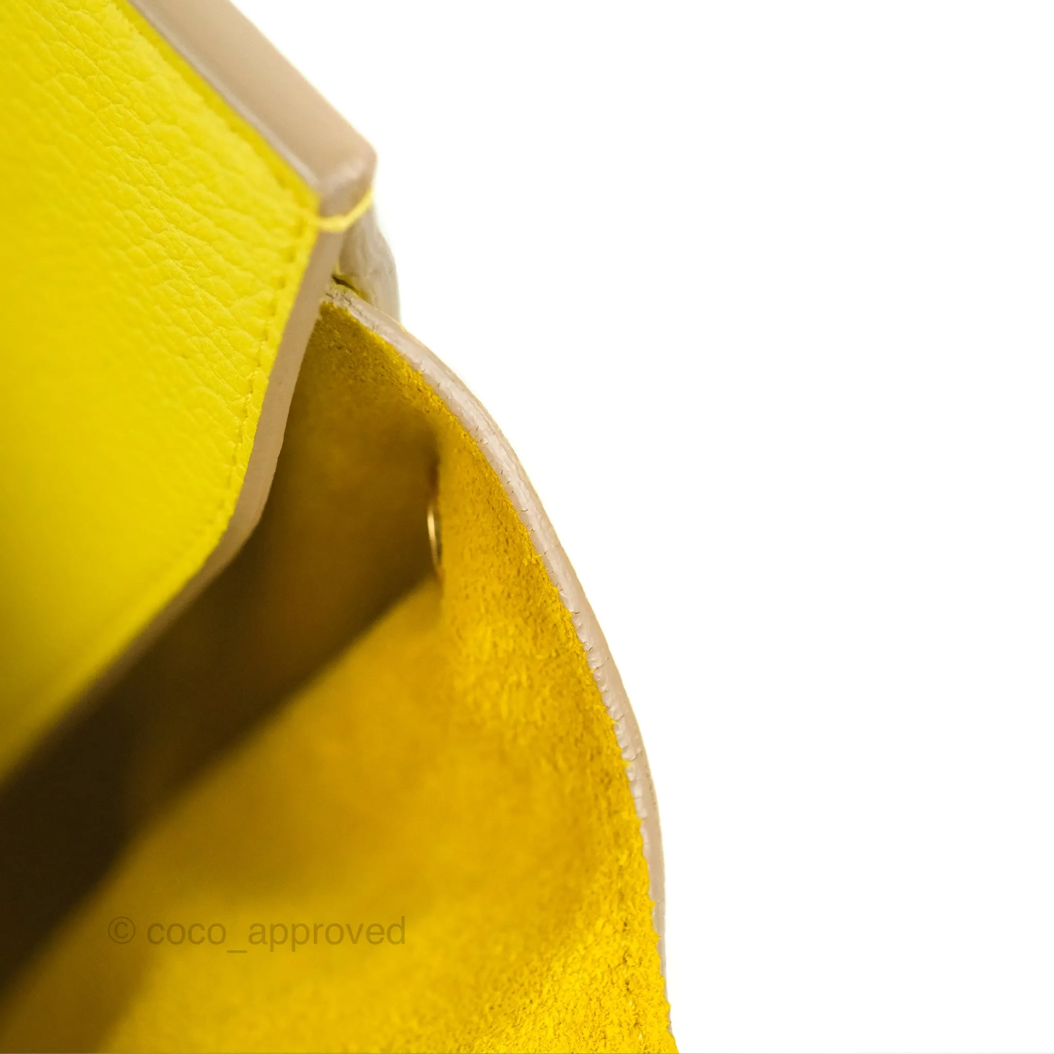 Celine Small Tie Knot Bag Yellow Grained Leather