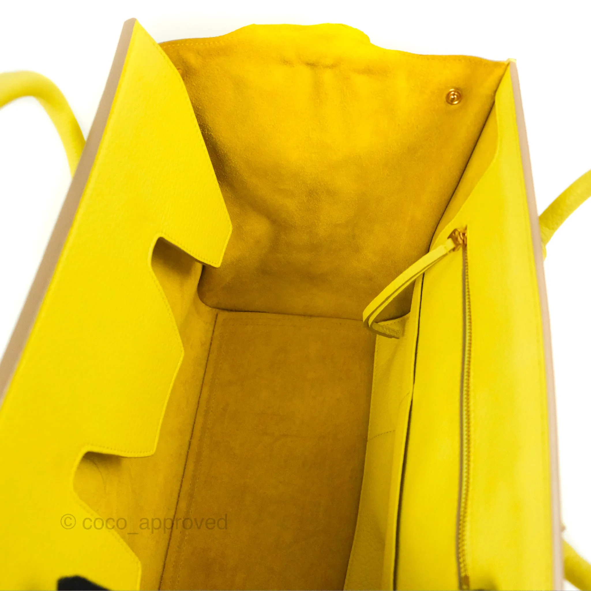 Celine Small Tie Knot Bag Yellow Grained Leather