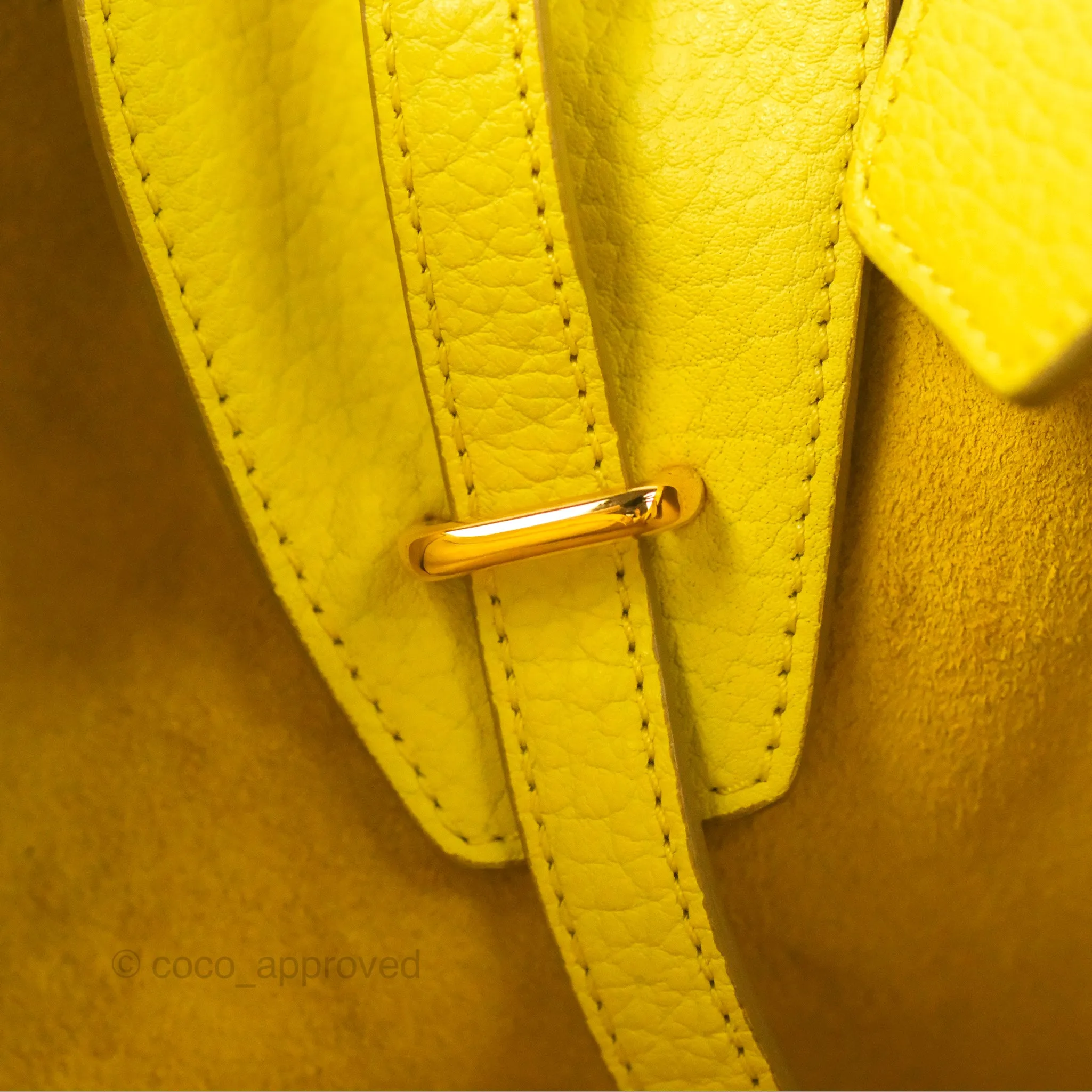 Celine Small Tie Knot Bag Yellow Grained Leather