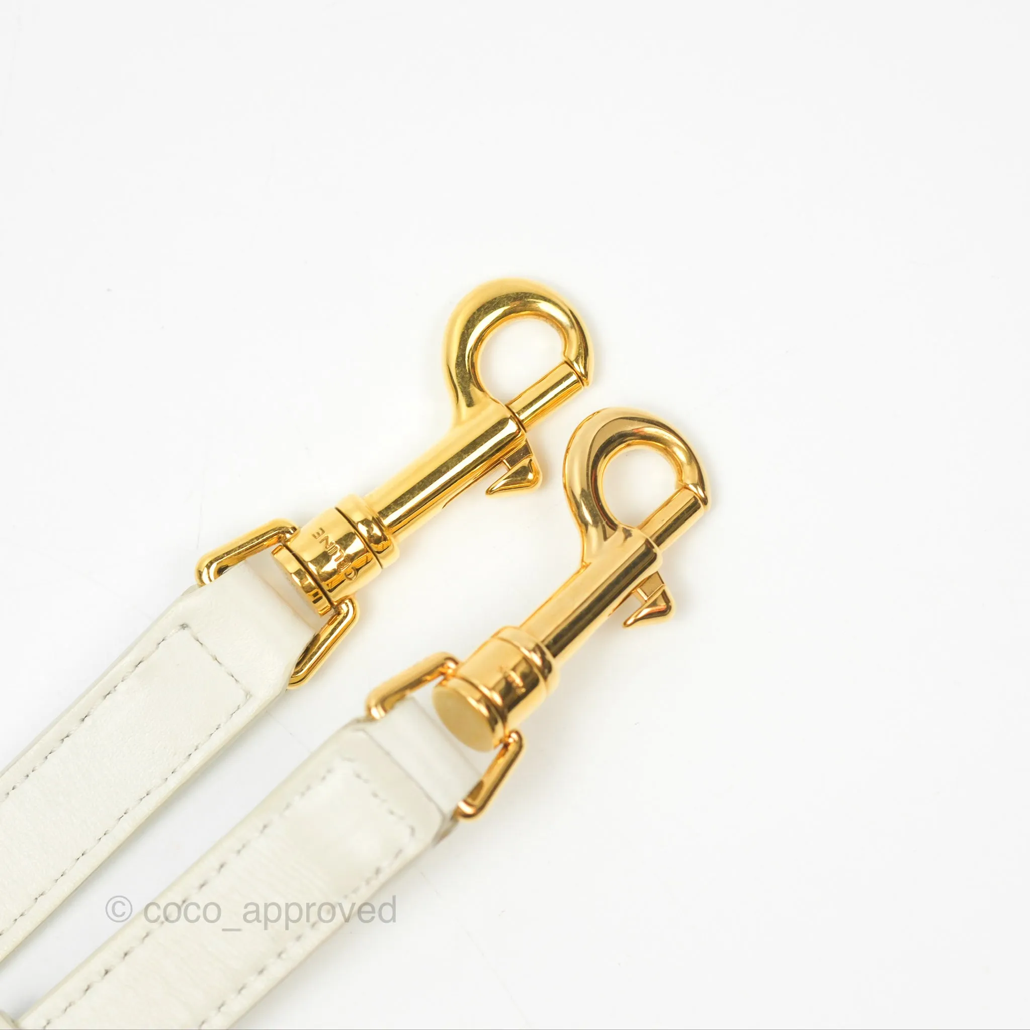 Celine Small Triomphe Canvas Boston Bag White Calfskin