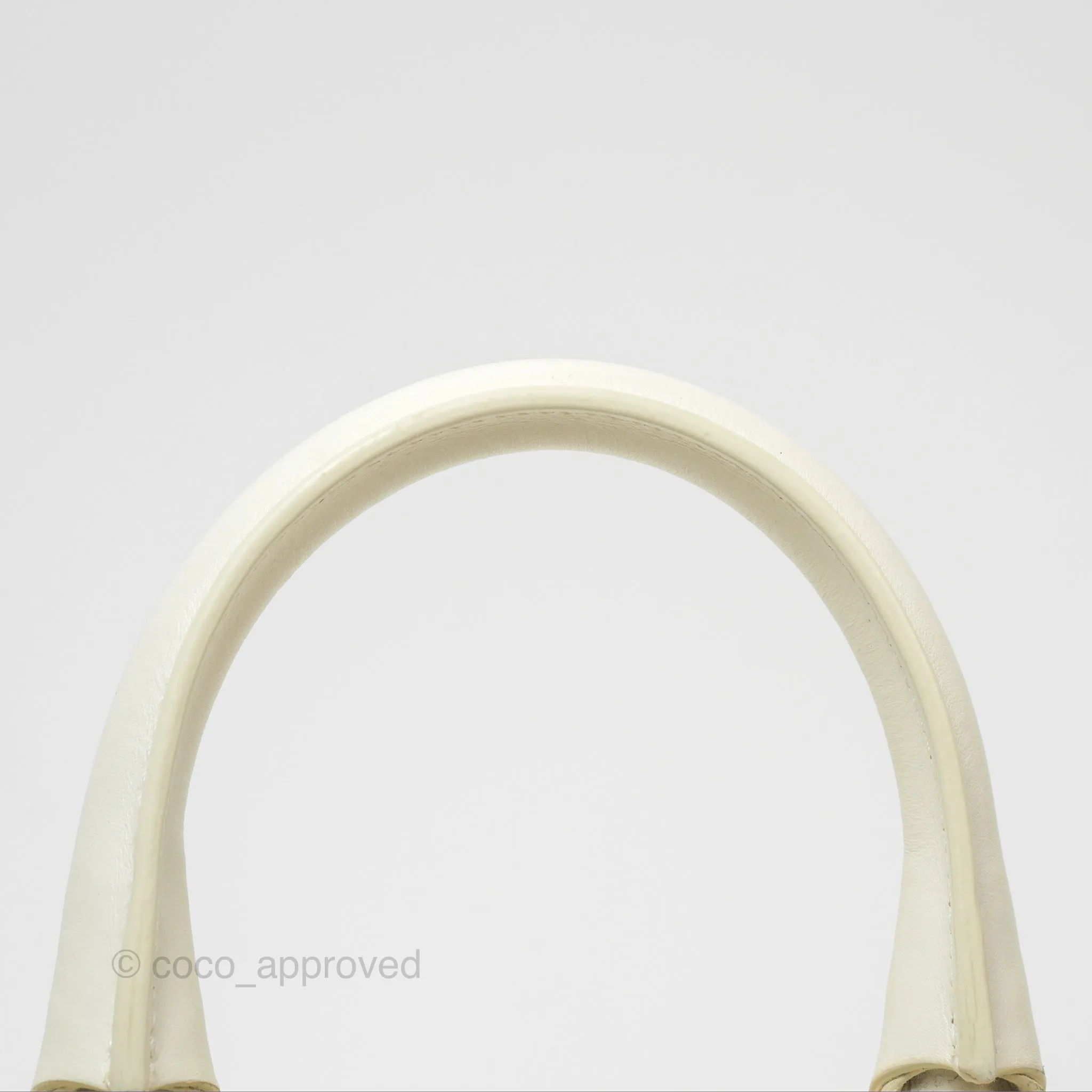 Celine Small Triomphe Canvas Boston Bag White Calfskin