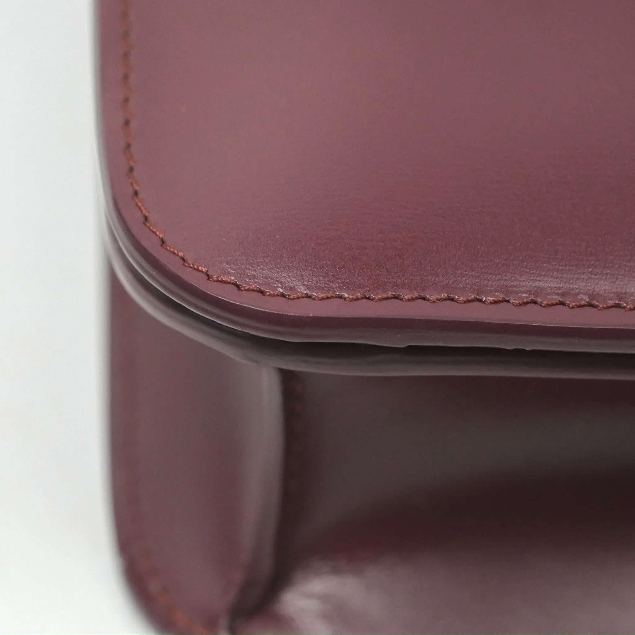 Celine Teen Classic Box Flap Burgundy Calfskin