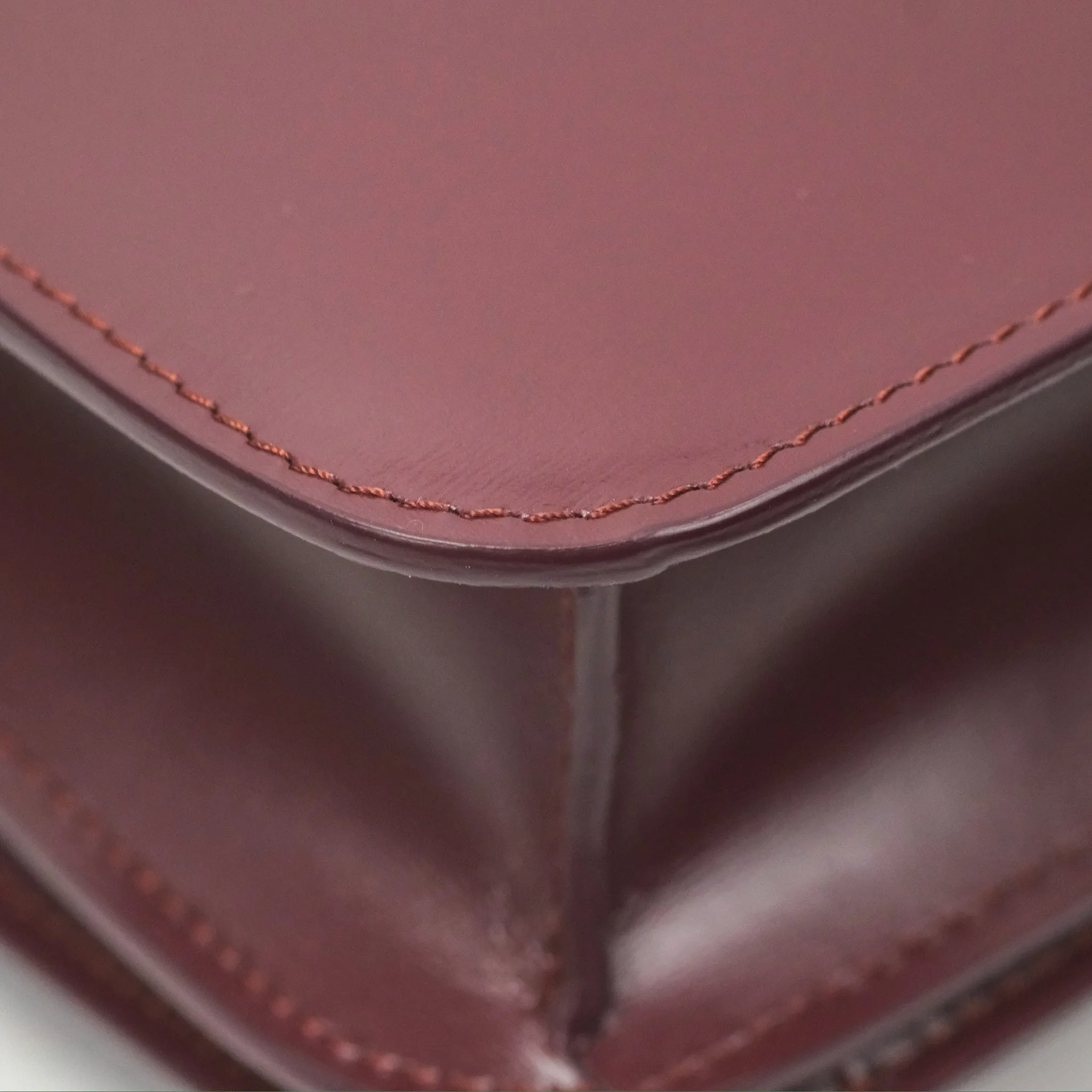Celine Teen Classic Box Flap Burgundy Calfskin