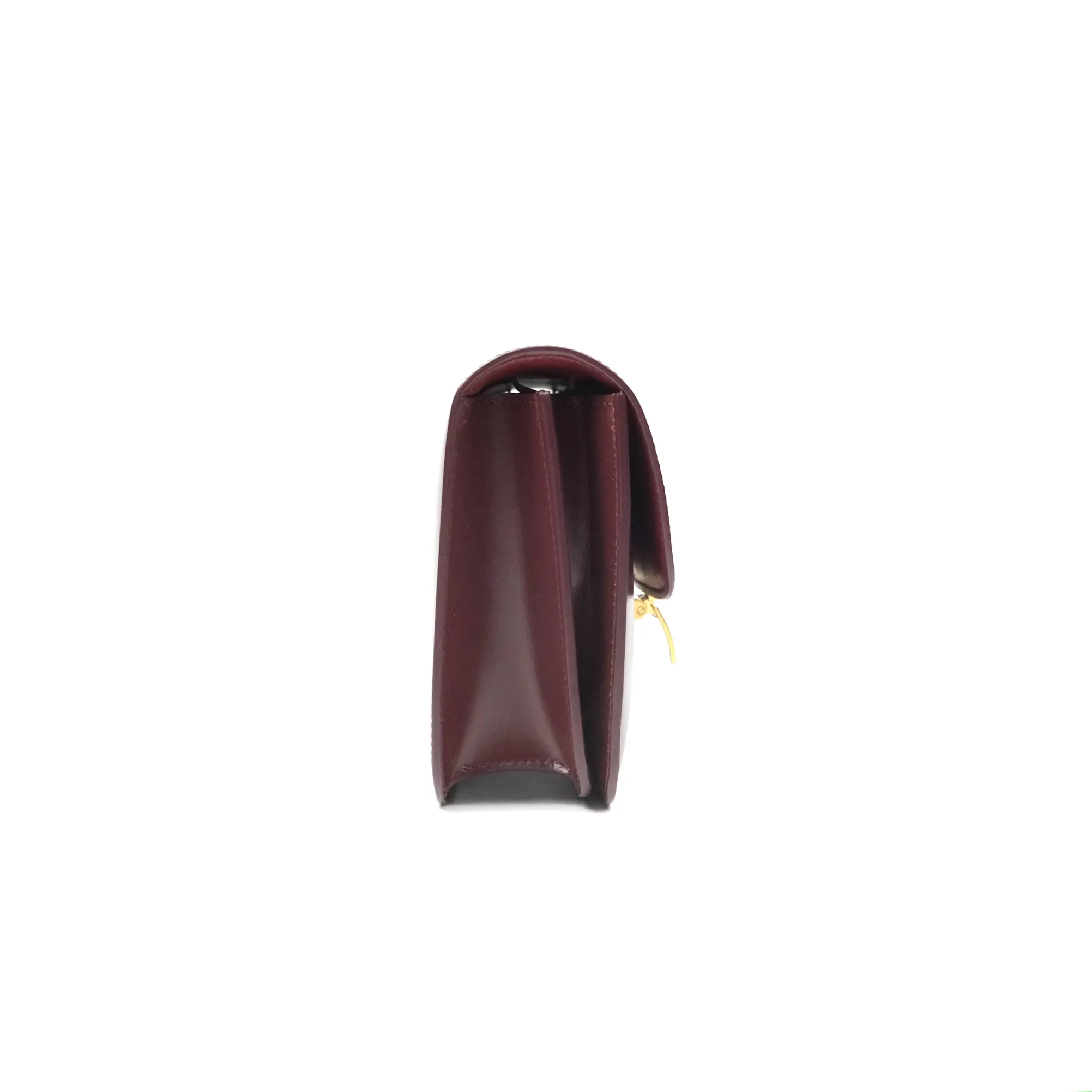 Celine Teen Classic Box Flap Burgundy Calfskin