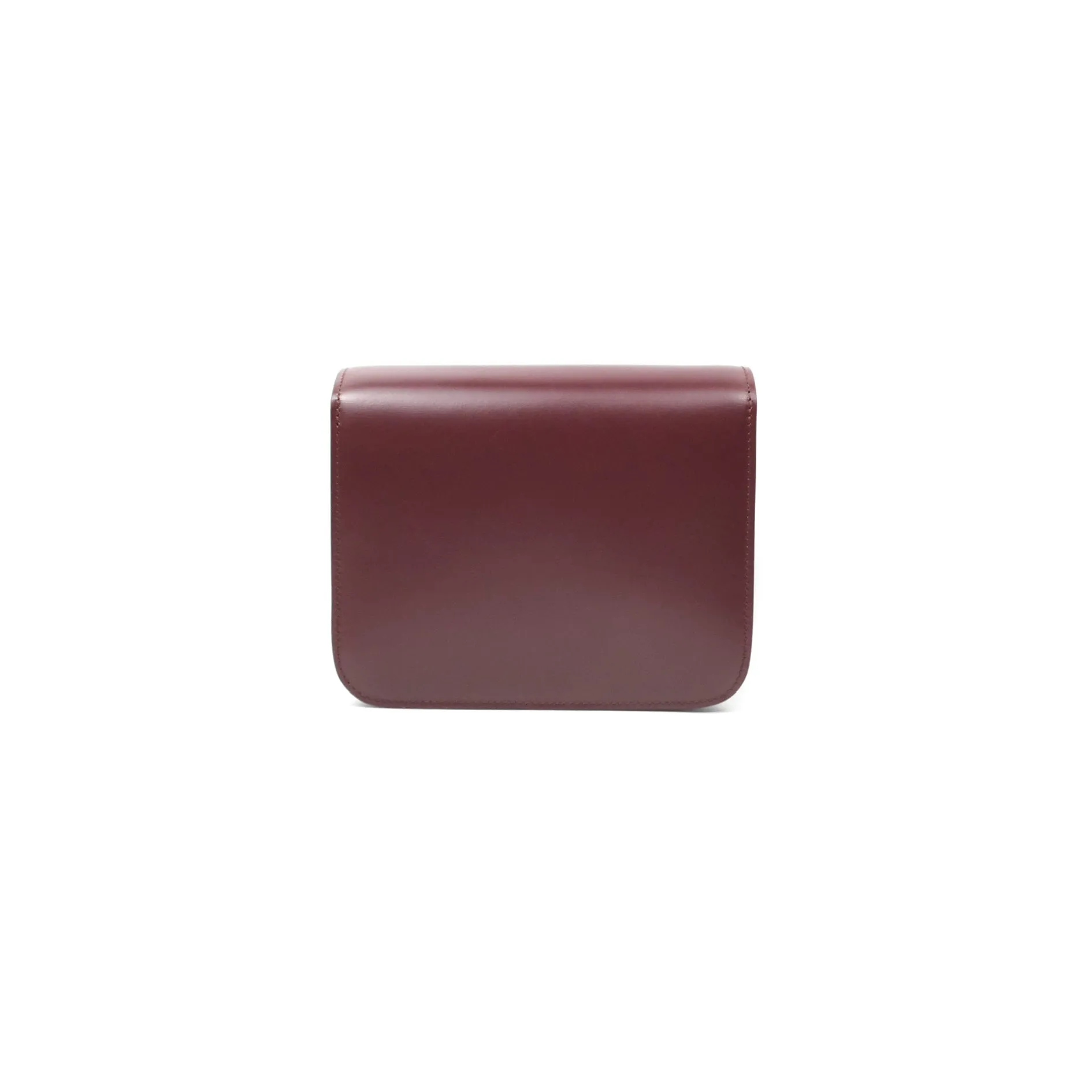 Celine Teen Classic Box Flap Burgundy Calfskin