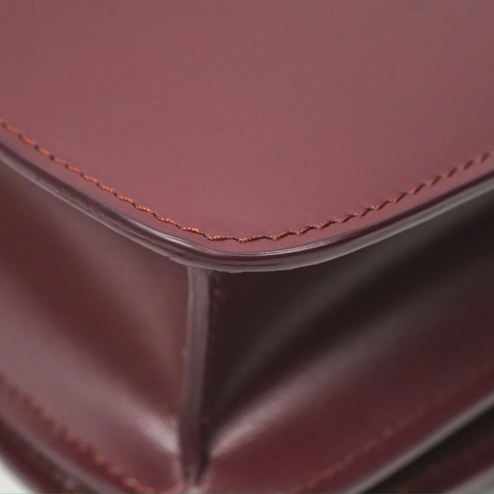 Celine Teen Classic Box Flap Burgundy Calfskin