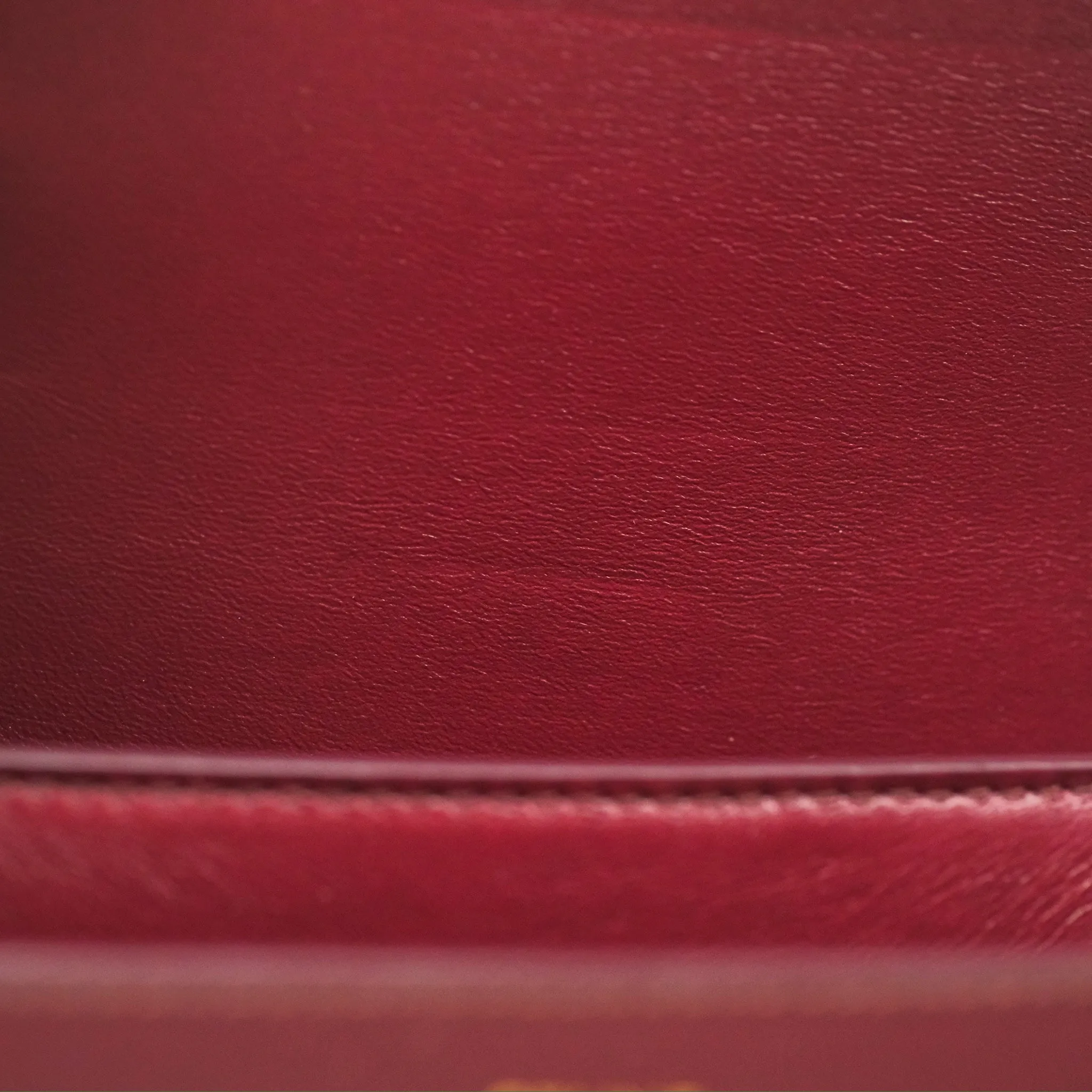 Celine Teen Classic Box Flap Burgundy Calfskin