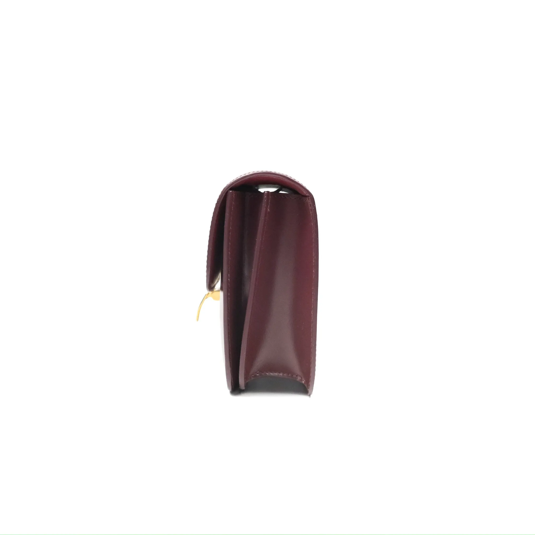 Celine Teen Classic Box Flap Burgundy Calfskin