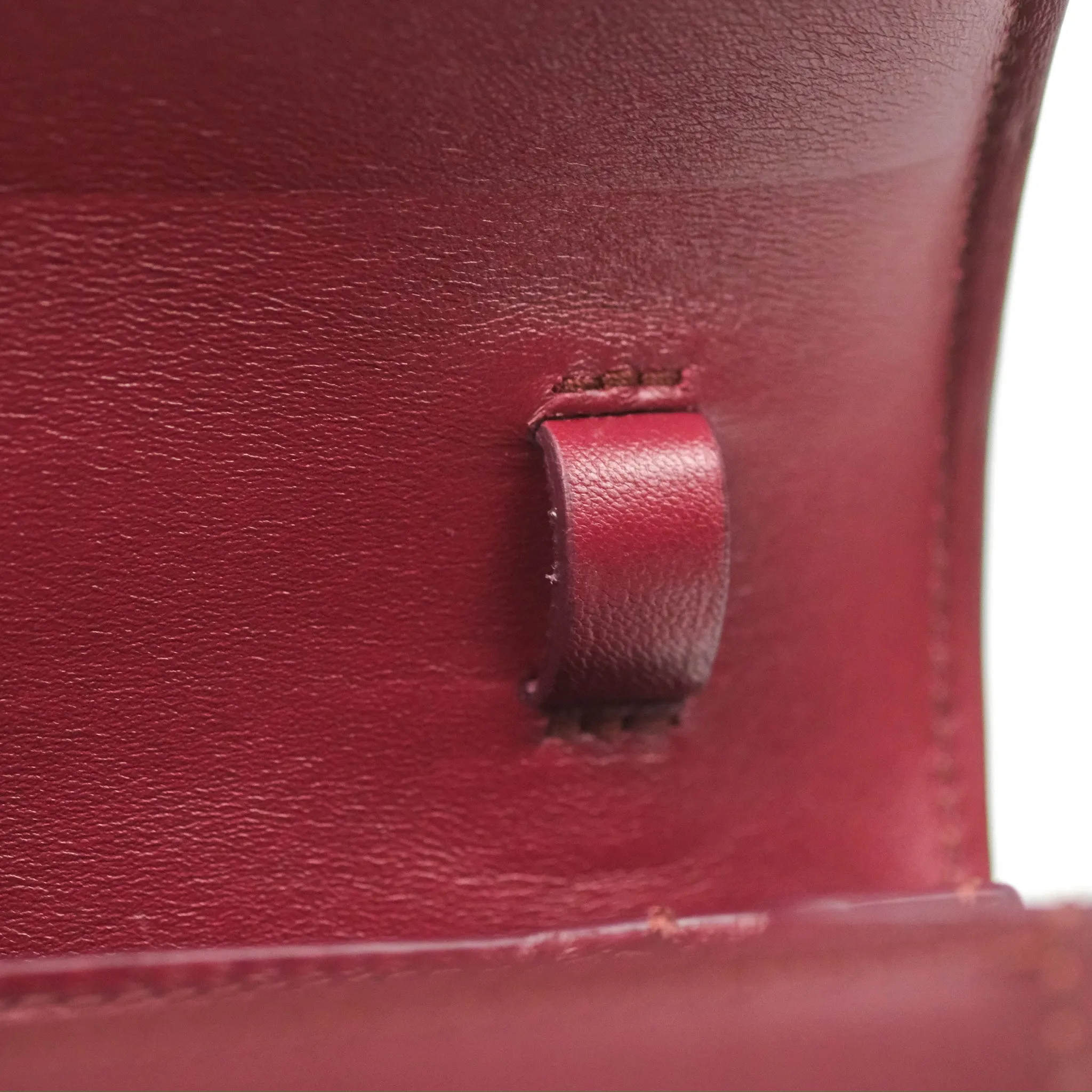 Celine Teen Classic Box Flap Burgundy Calfskin