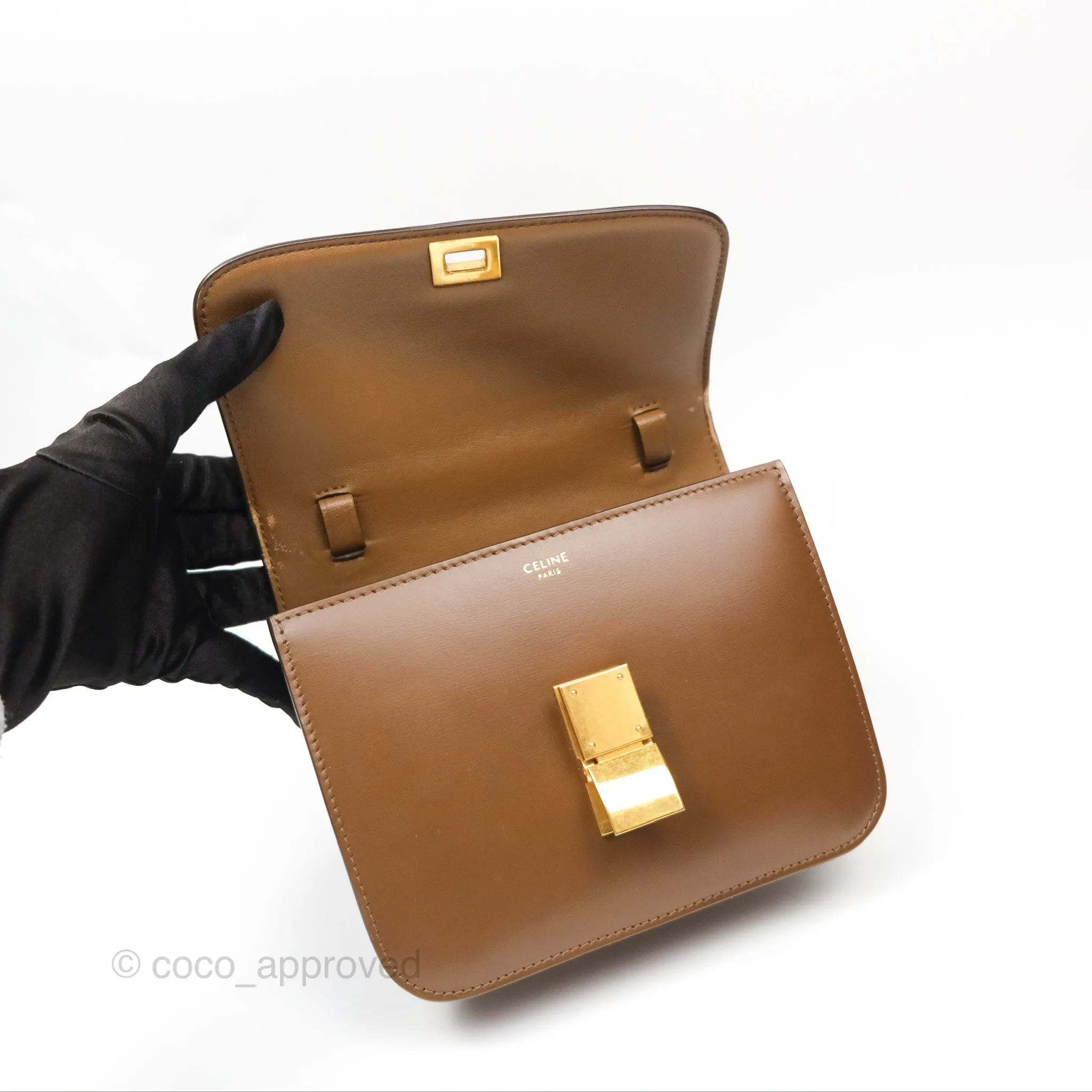 Celine Teen Classic Box Flap Caramel Box Calfskin