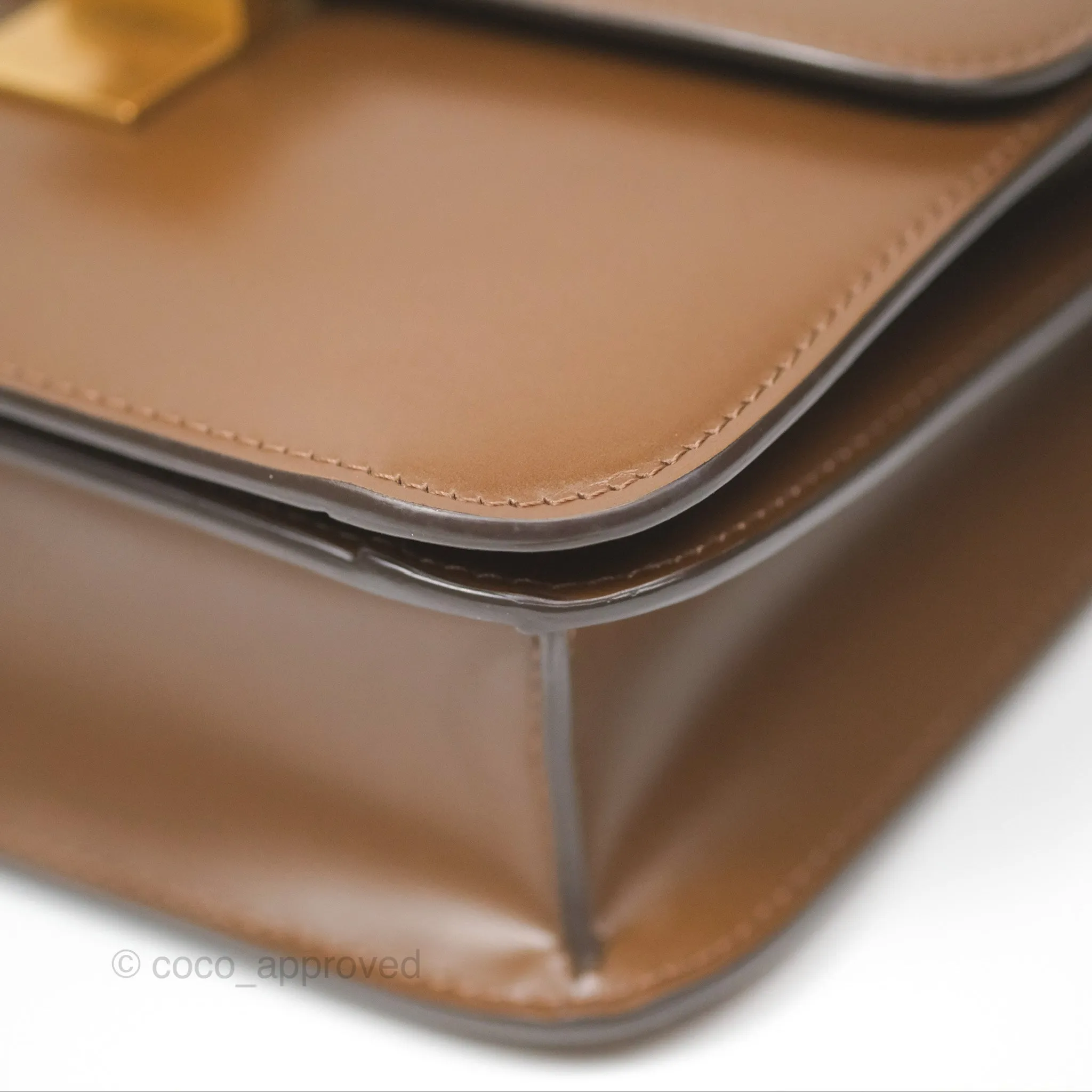 Celine Teen Classic Box Flap Caramel Box Calfskin