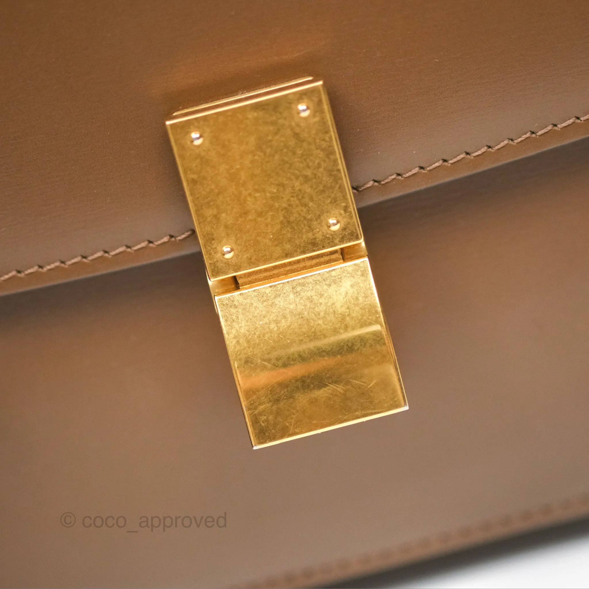 Celine Teen Classic Box Flap Caramel Box Calfskin