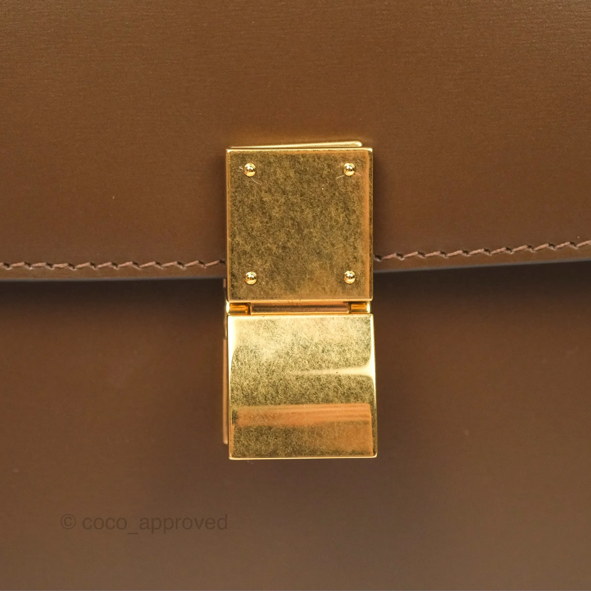 Celine Teen Classic Box Flap Caramel Calfskin