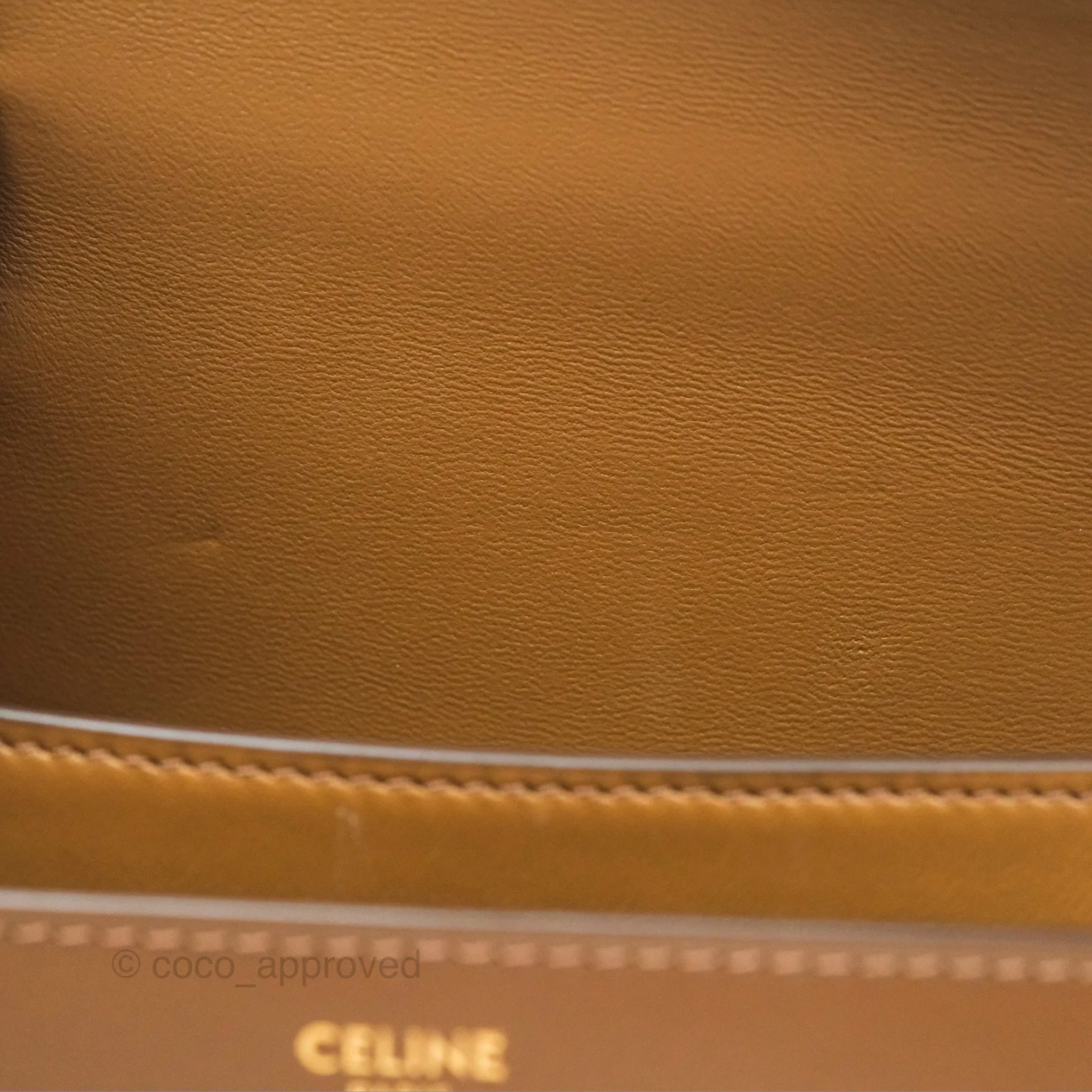 Celine Teen Classic Box Flap Caramel Calfskin