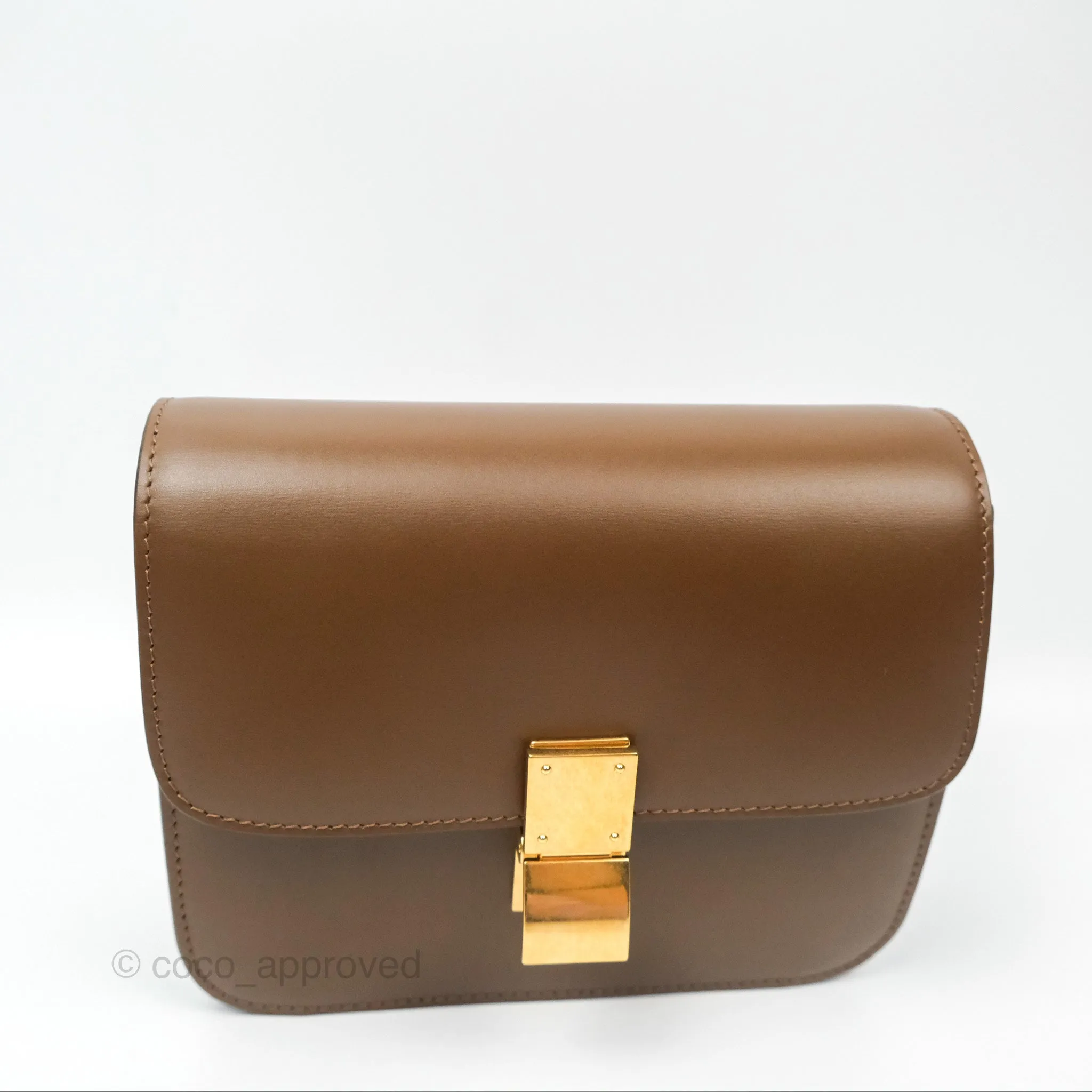Celine Teen Classic Box Flap Caramel Calfskin