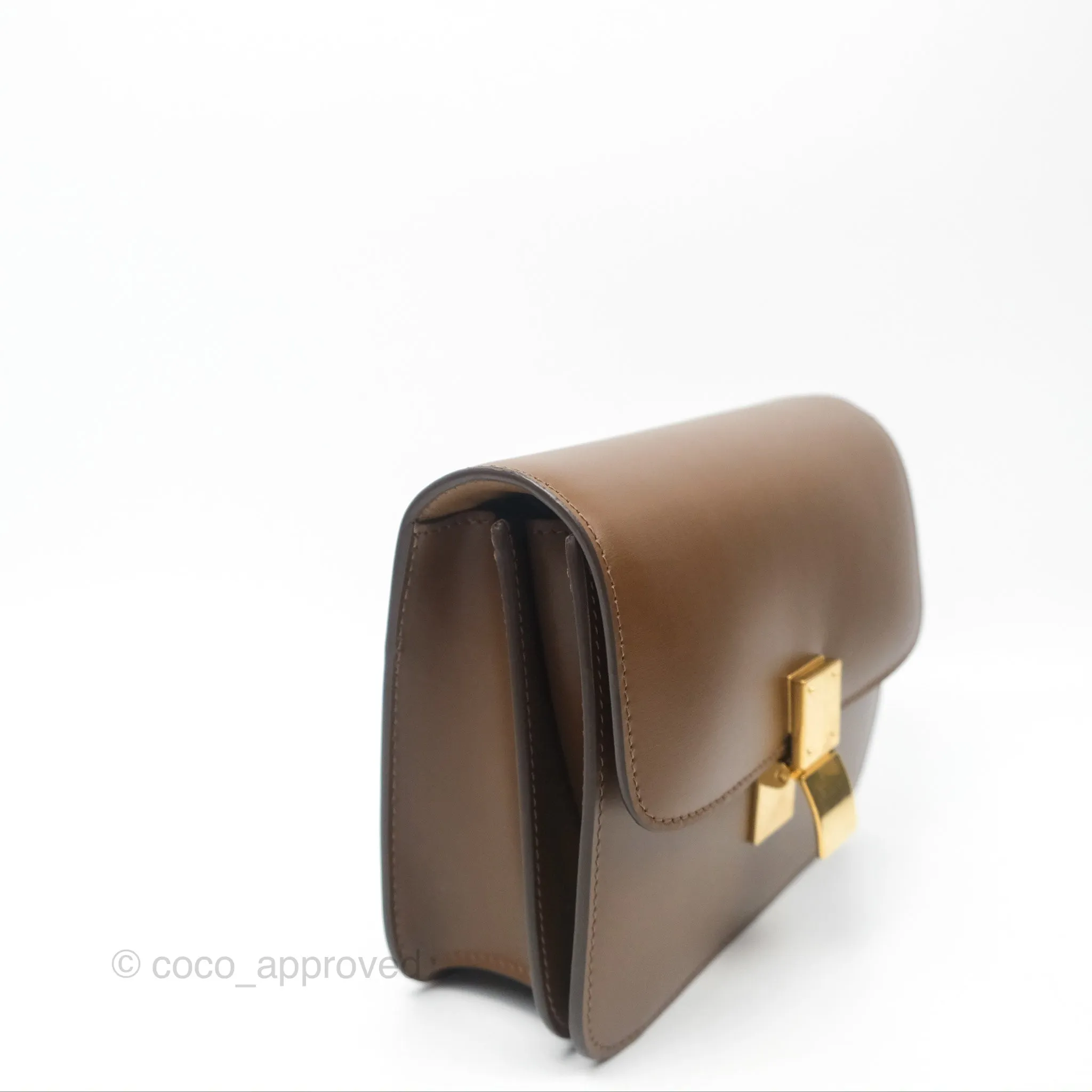 Celine Teen Classic Box Flap Caramel Calfskin