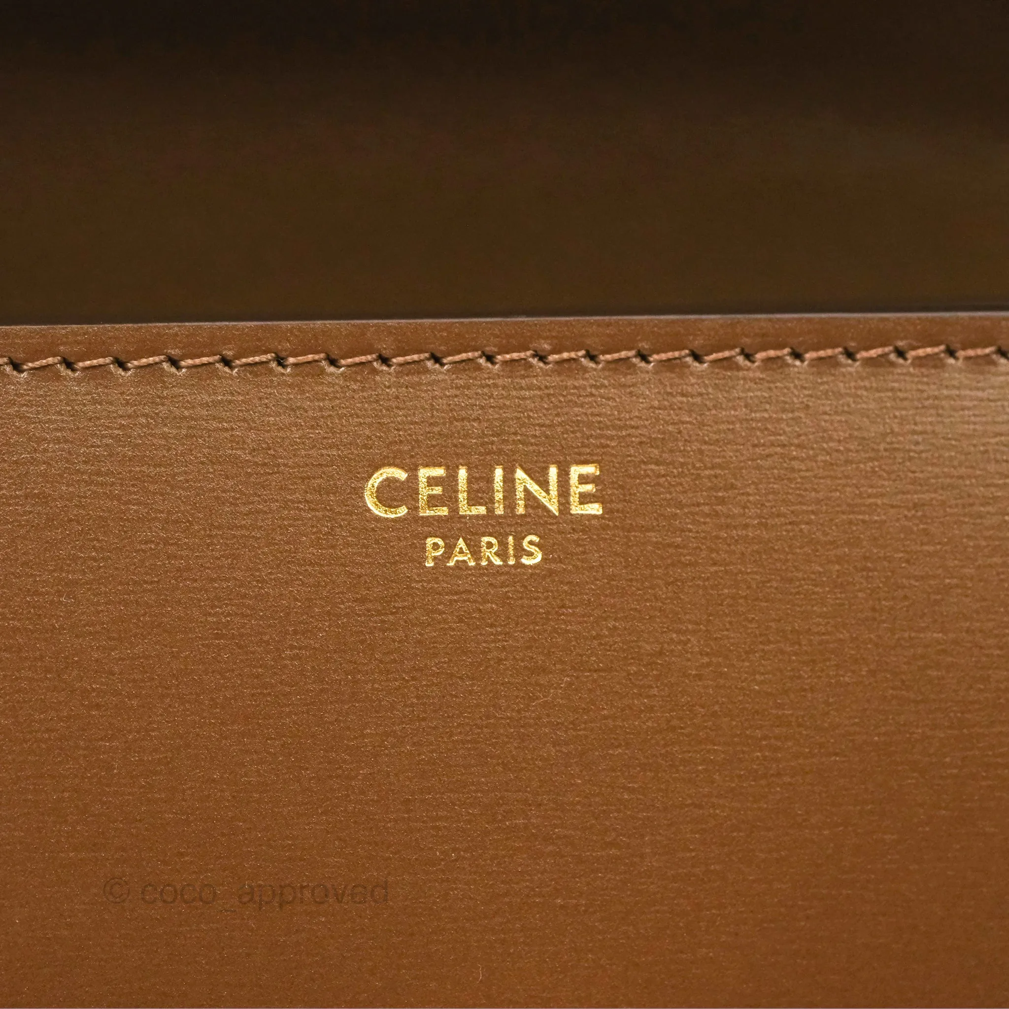 Celine Teen Classic Box Flap Caramel Calfskin