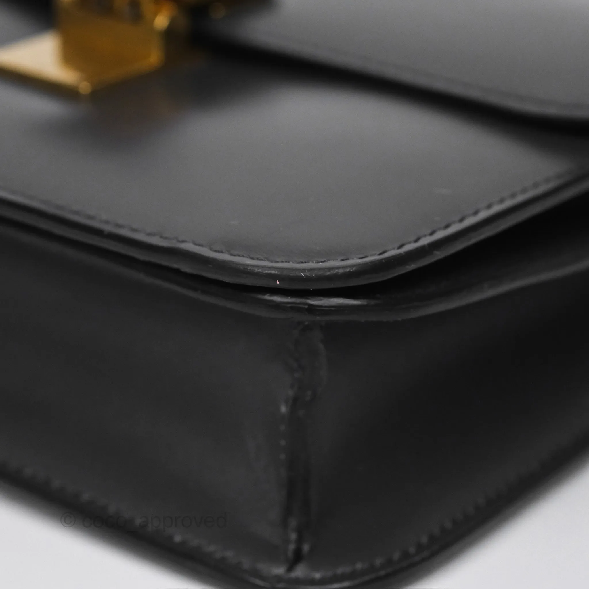 Celine Teen Classic Box Flap Dark Grey Box Calfskin