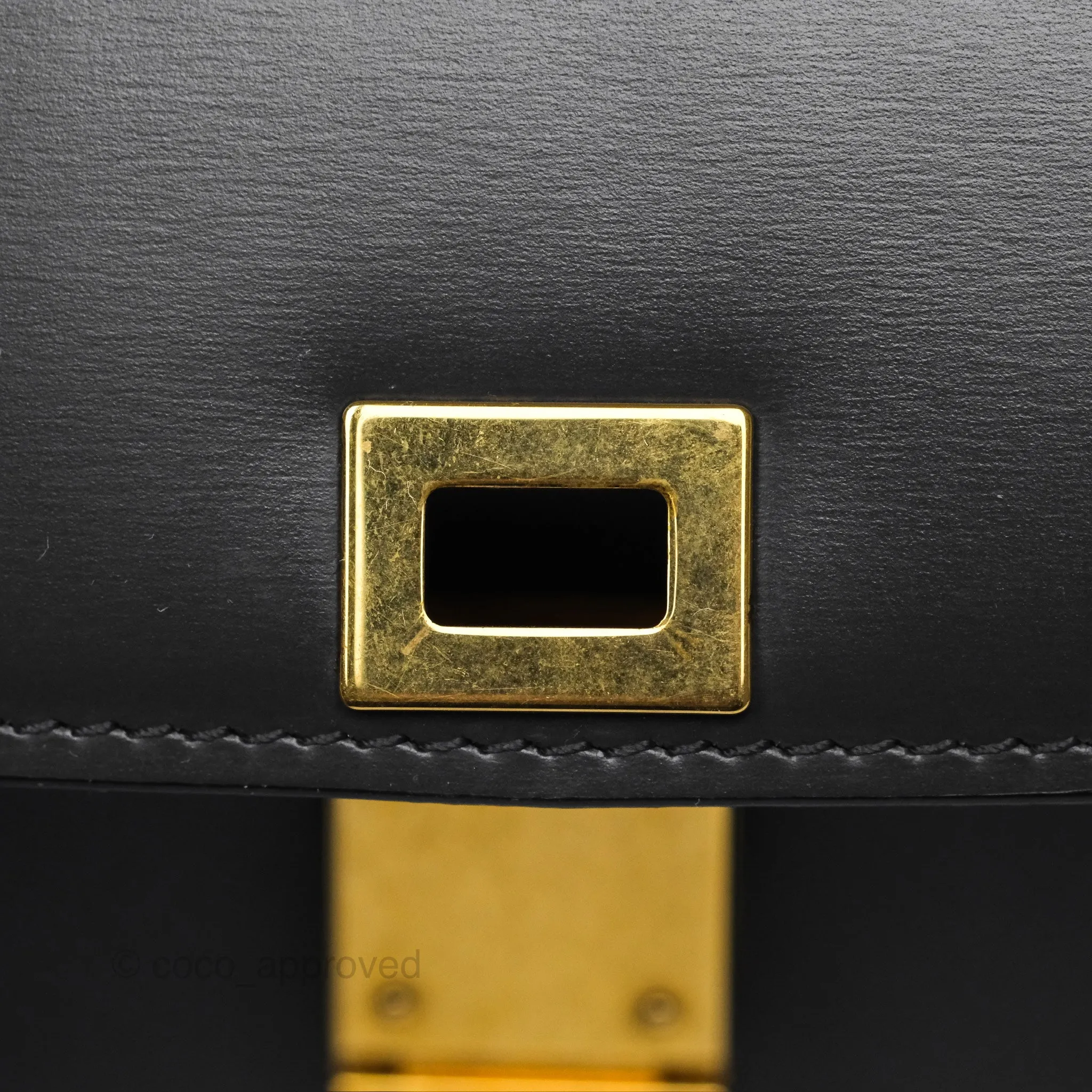 Celine Teen Classic Box Flap Dark Grey Box Calfskin