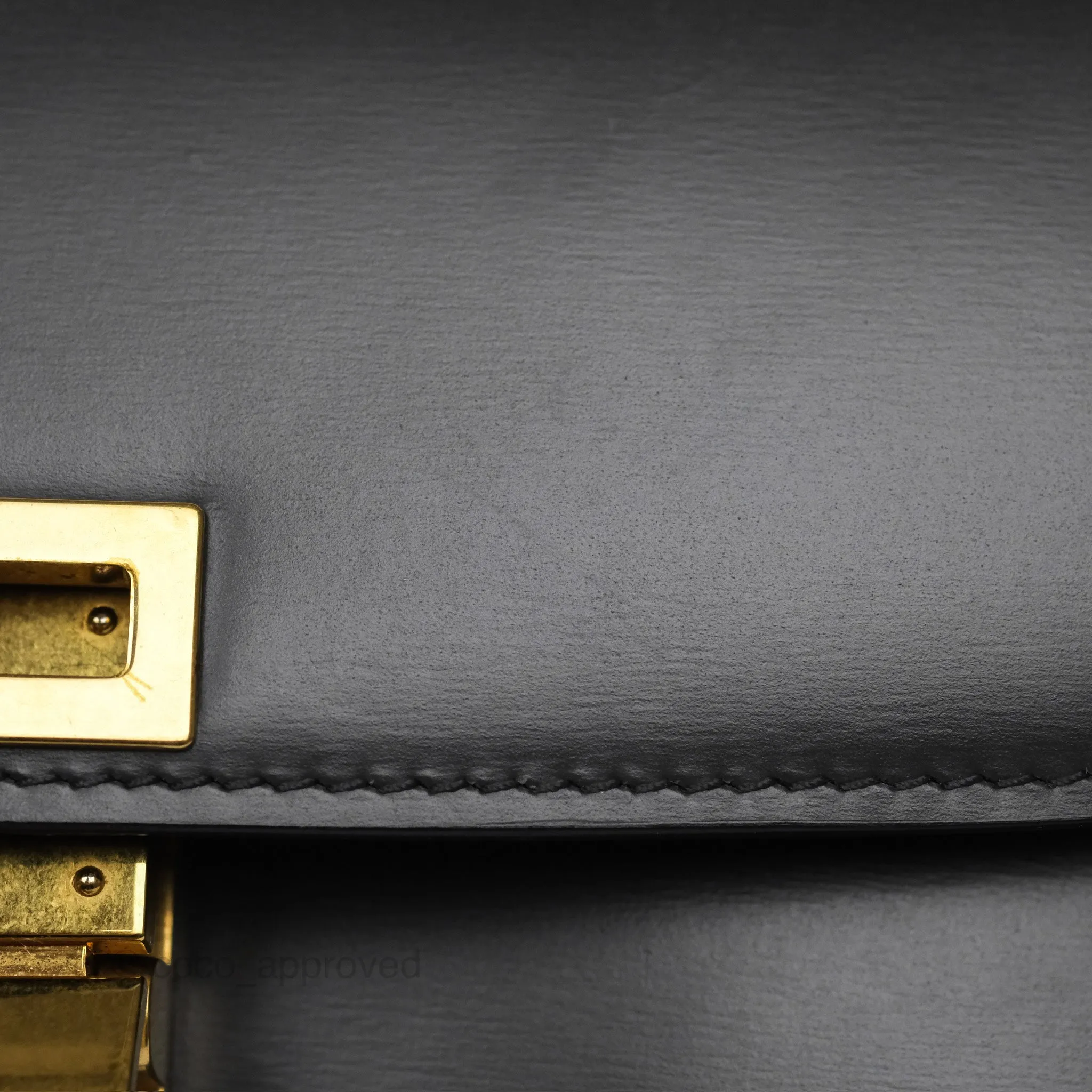 Celine Teen Classic Box Flap Dark Grey Box Calfskin