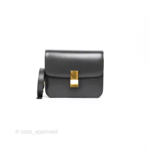 Celine Teen Classic Box Flap Dark Grey Box Calfskin
