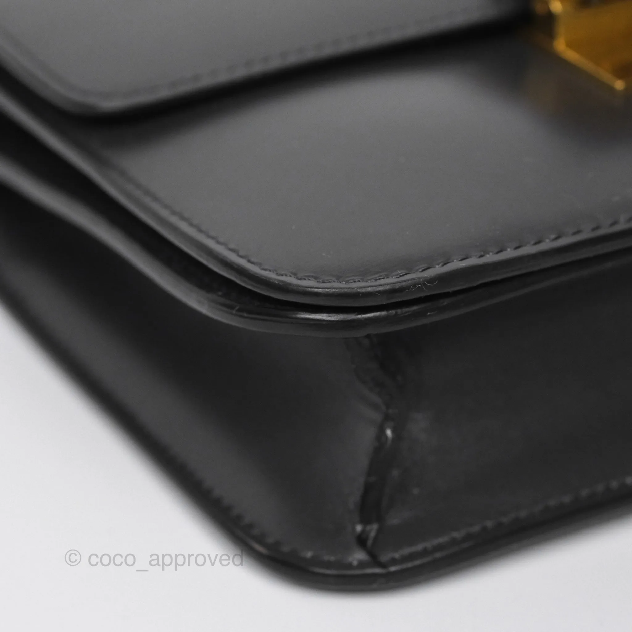 Celine Teen Classic Box Flap Dark Grey Box Calfskin
