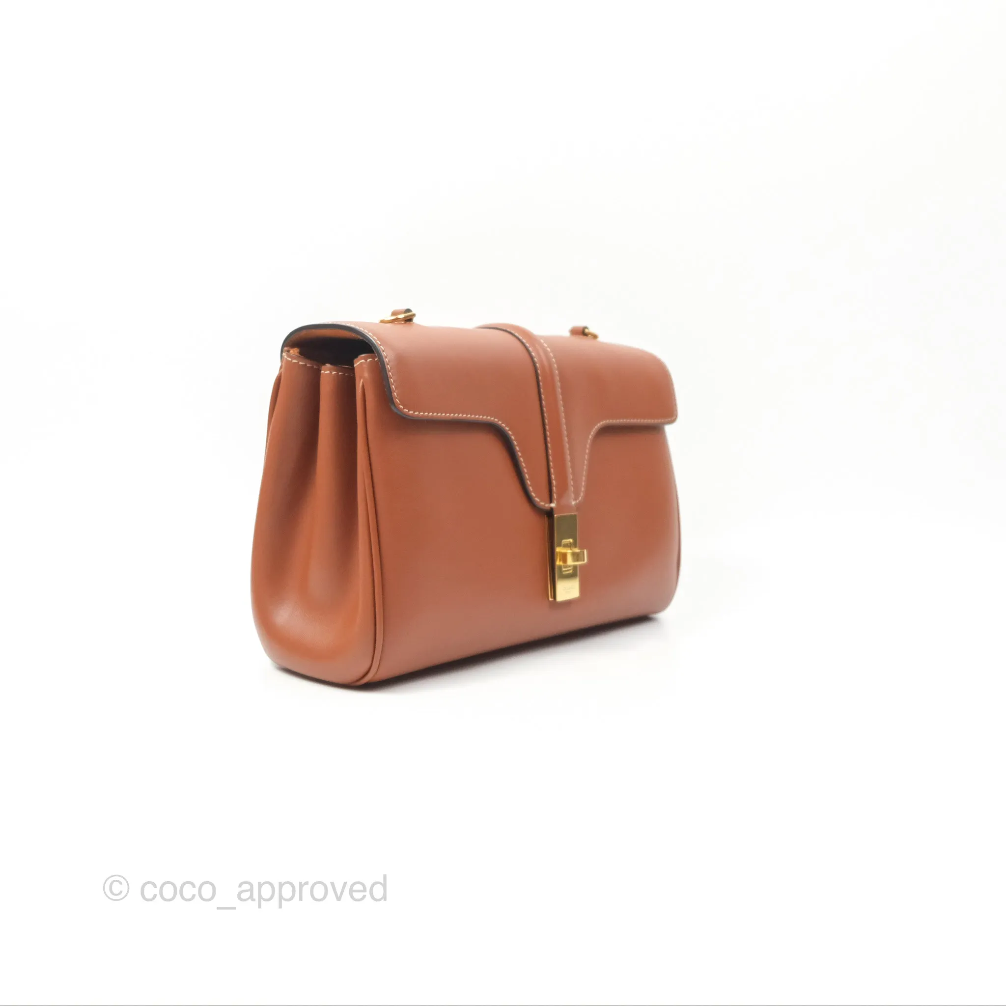 Celine Teen Soft 16 Shoulder Bag Tan Smooth Calfskin