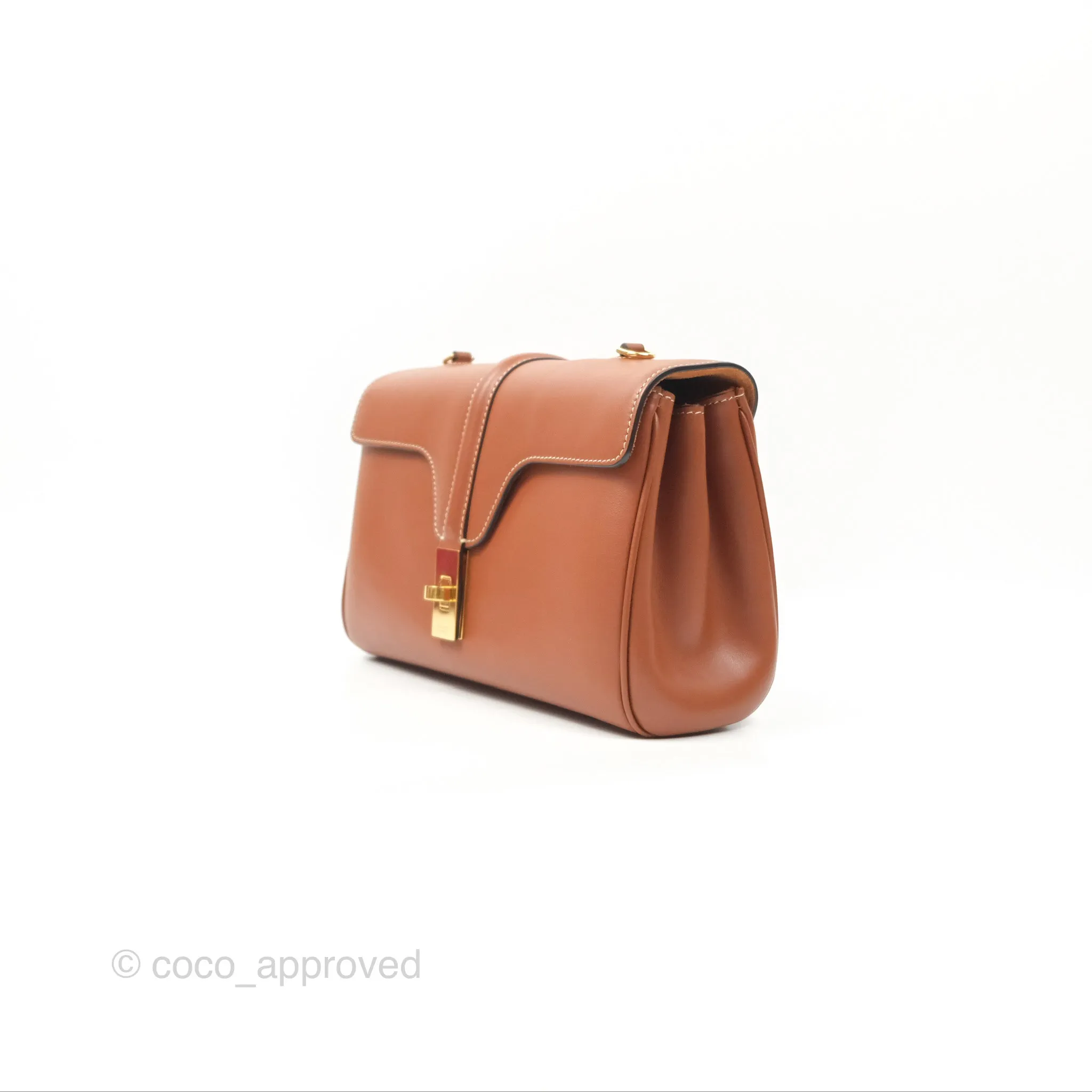 Celine Teen Soft 16 Shoulder Bag Tan Smooth Calfskin