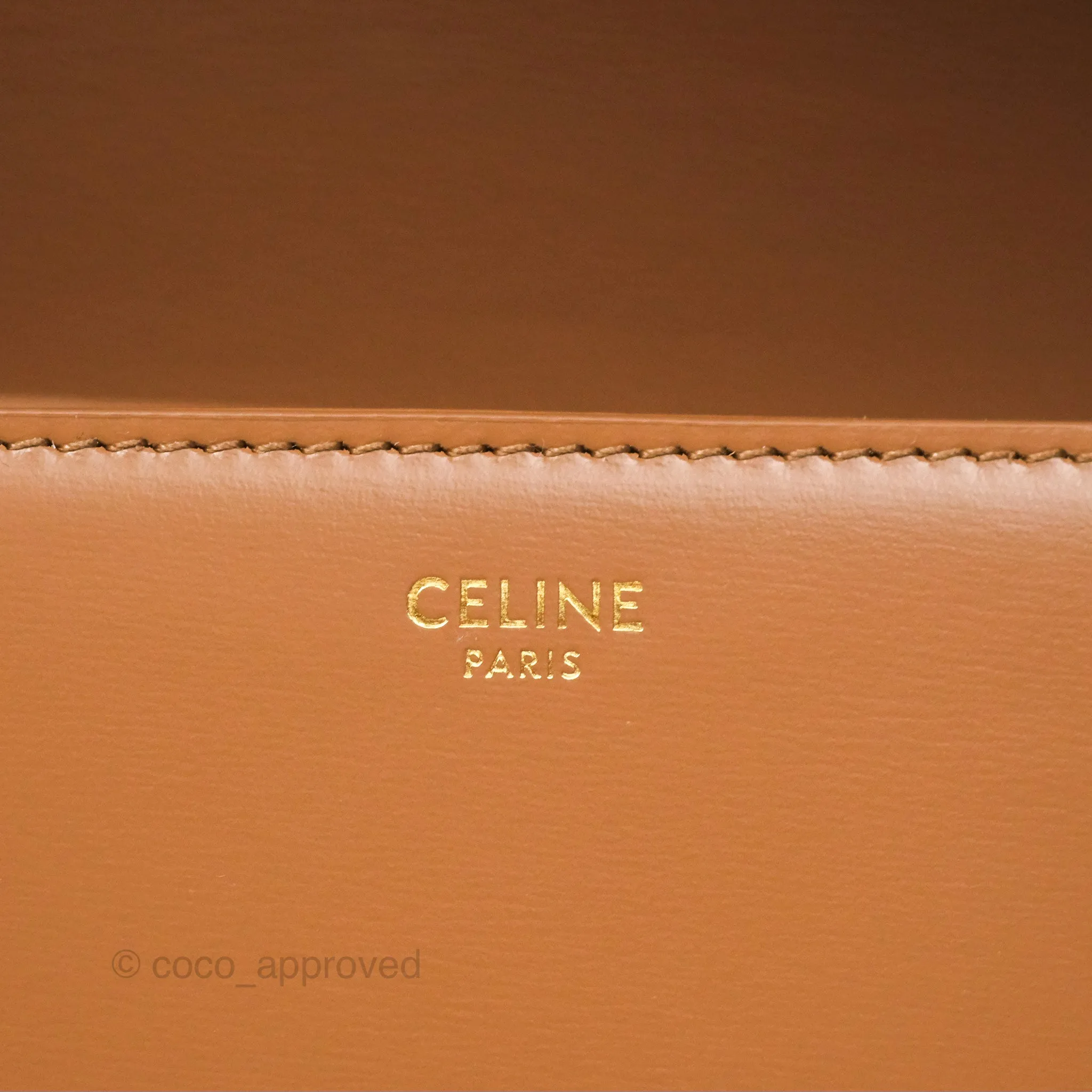 Celine Teen Triomphe Bag Shiny Calfskin Bronze