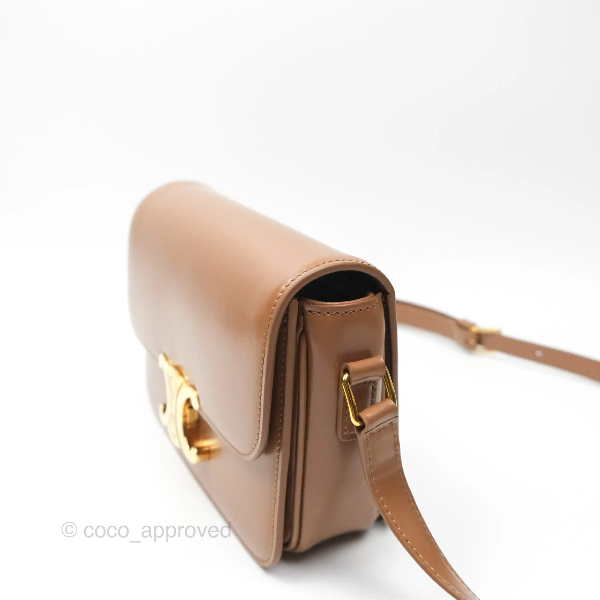 Celine Teen Triomphe Bag Shiny Calfskin Bronze
