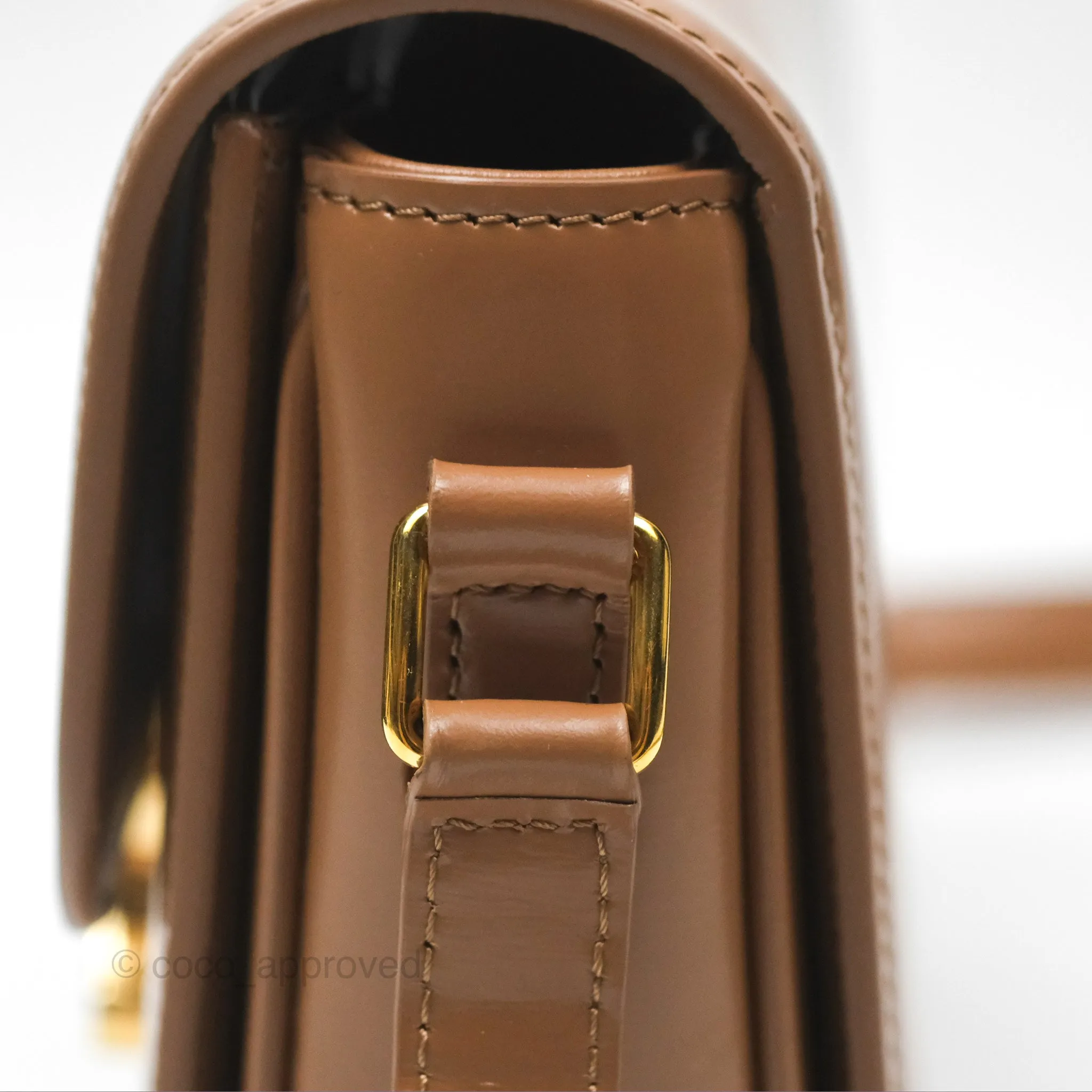 Celine Teen Triomphe Bag Shiny Calfskin Bronze