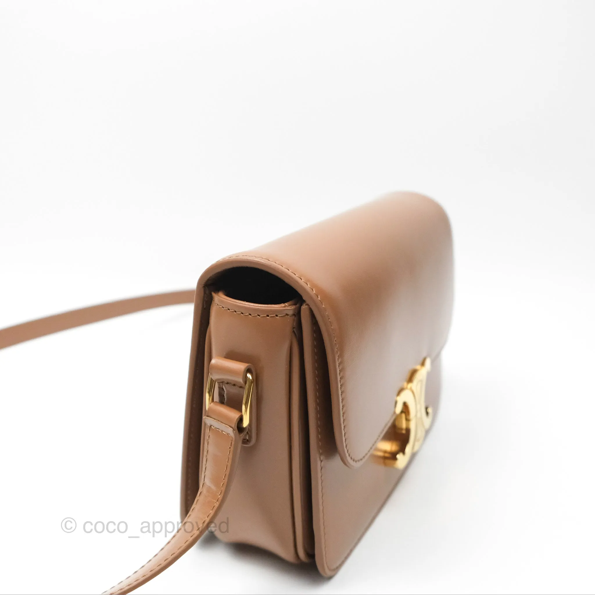 Celine Teen Triomphe Bag Shiny Calfskin Bronze