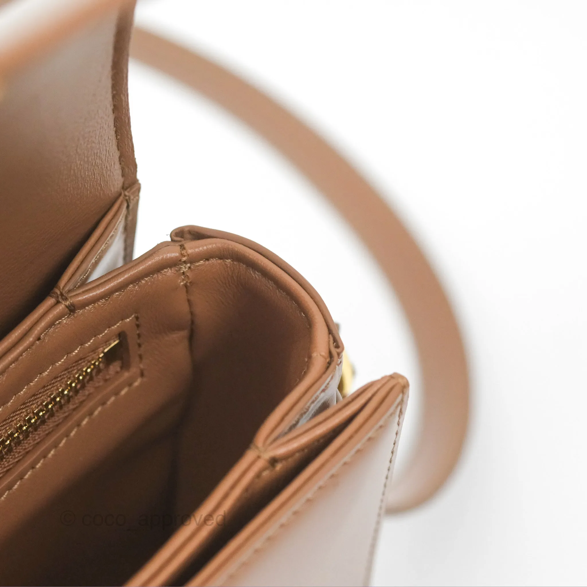 Celine Teen Triomphe Bag Shiny Calfskin Bronze
