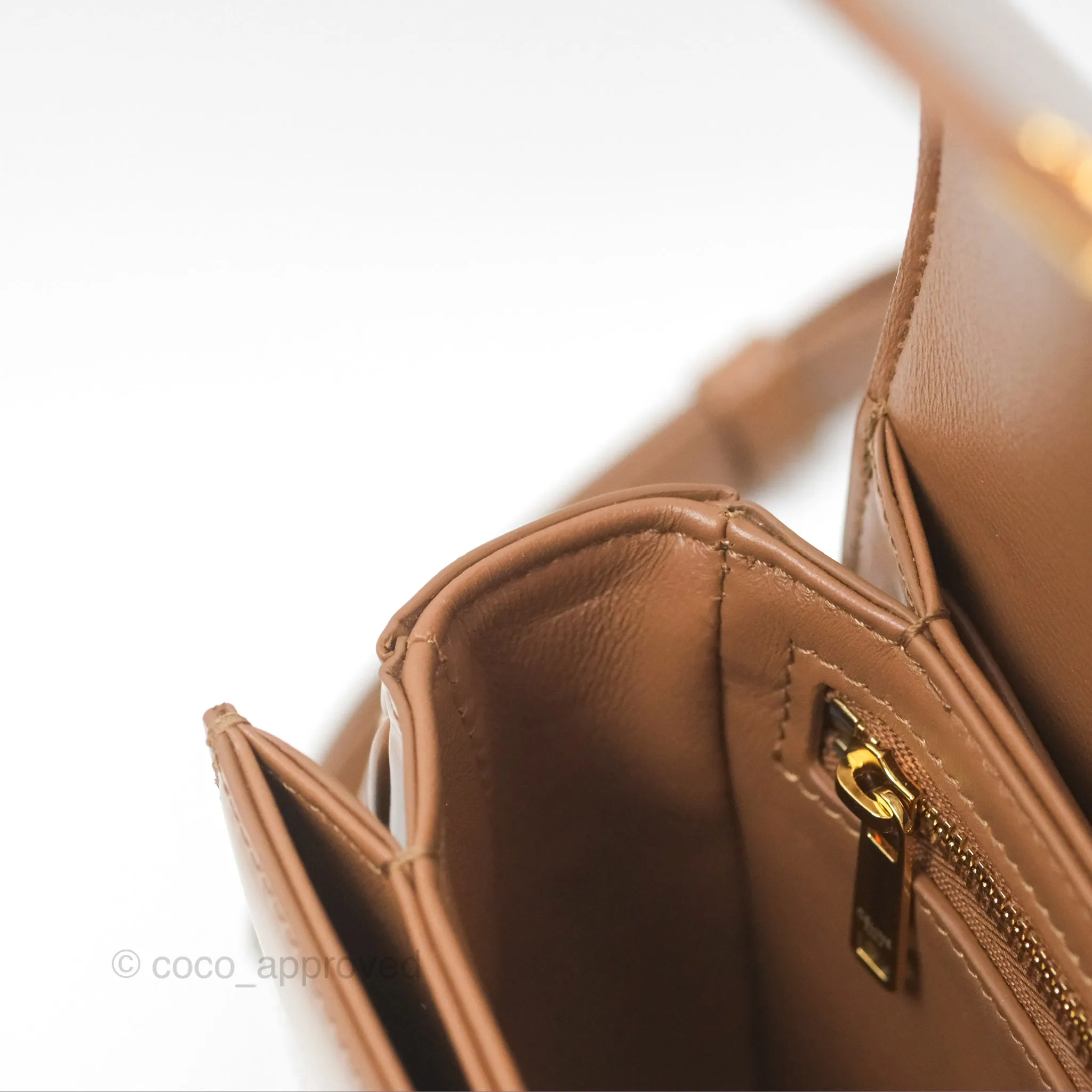 Celine Teen Triomphe Bag Shiny Calfskin Bronze
